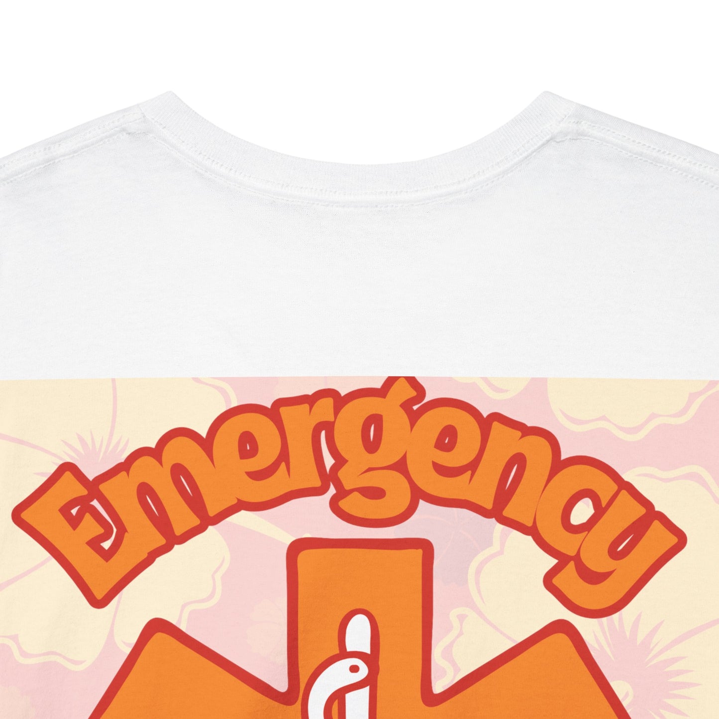 Summer in the ER themed gift emergency department Hawaiian floral t shirt Unisex Heavy Cotton Tee