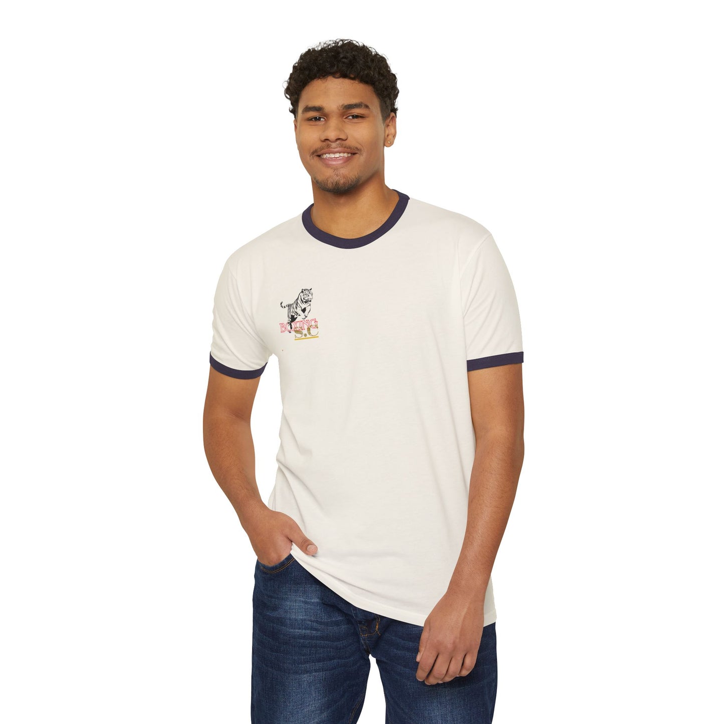 Unisex Cotton Ringer T-Shirt. stone cradle boxing