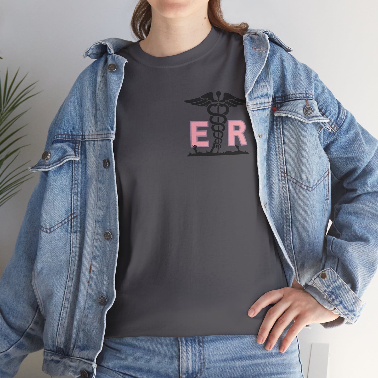 ER Halloween strawberry moon Night of the Living Dead t shirt Unisex Heavy Cotton Tee