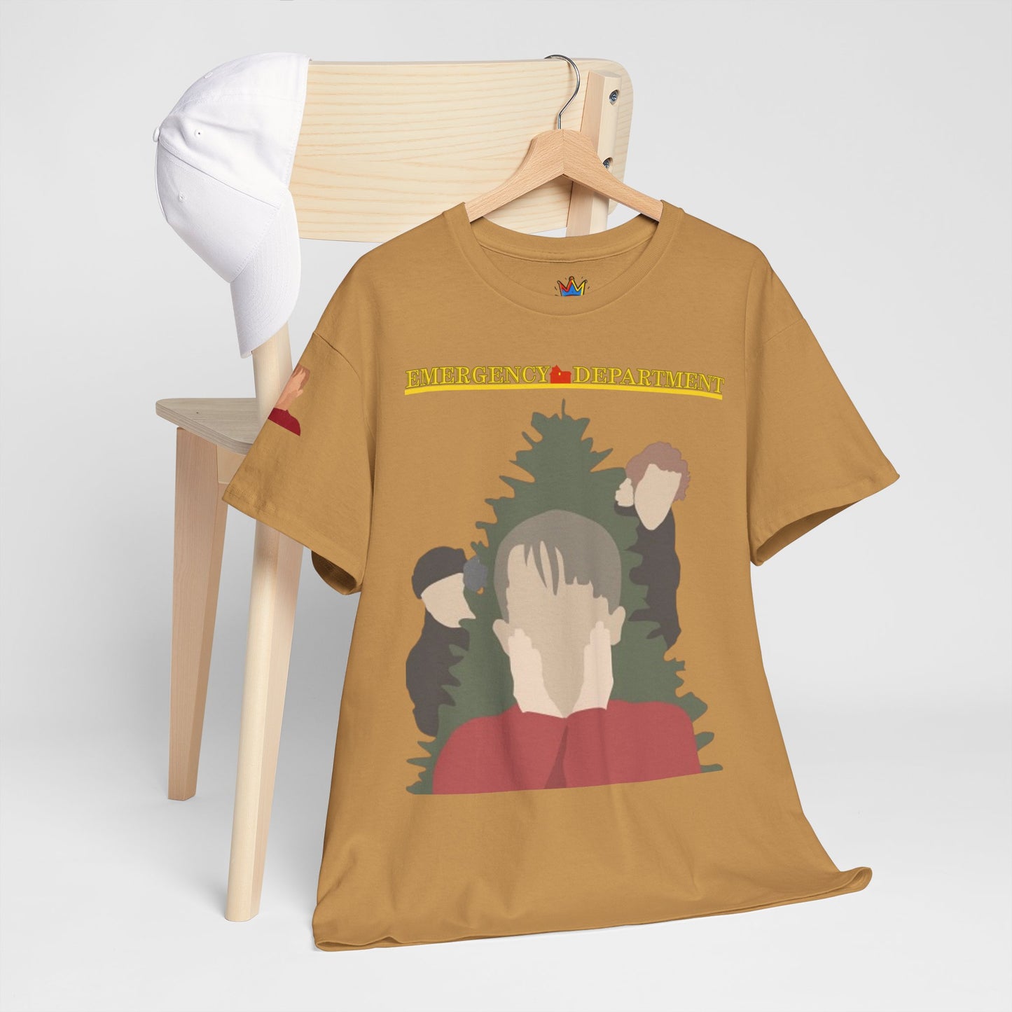 Home Alone in the ED Christmas themed Unisex Heavy Cotton Tee