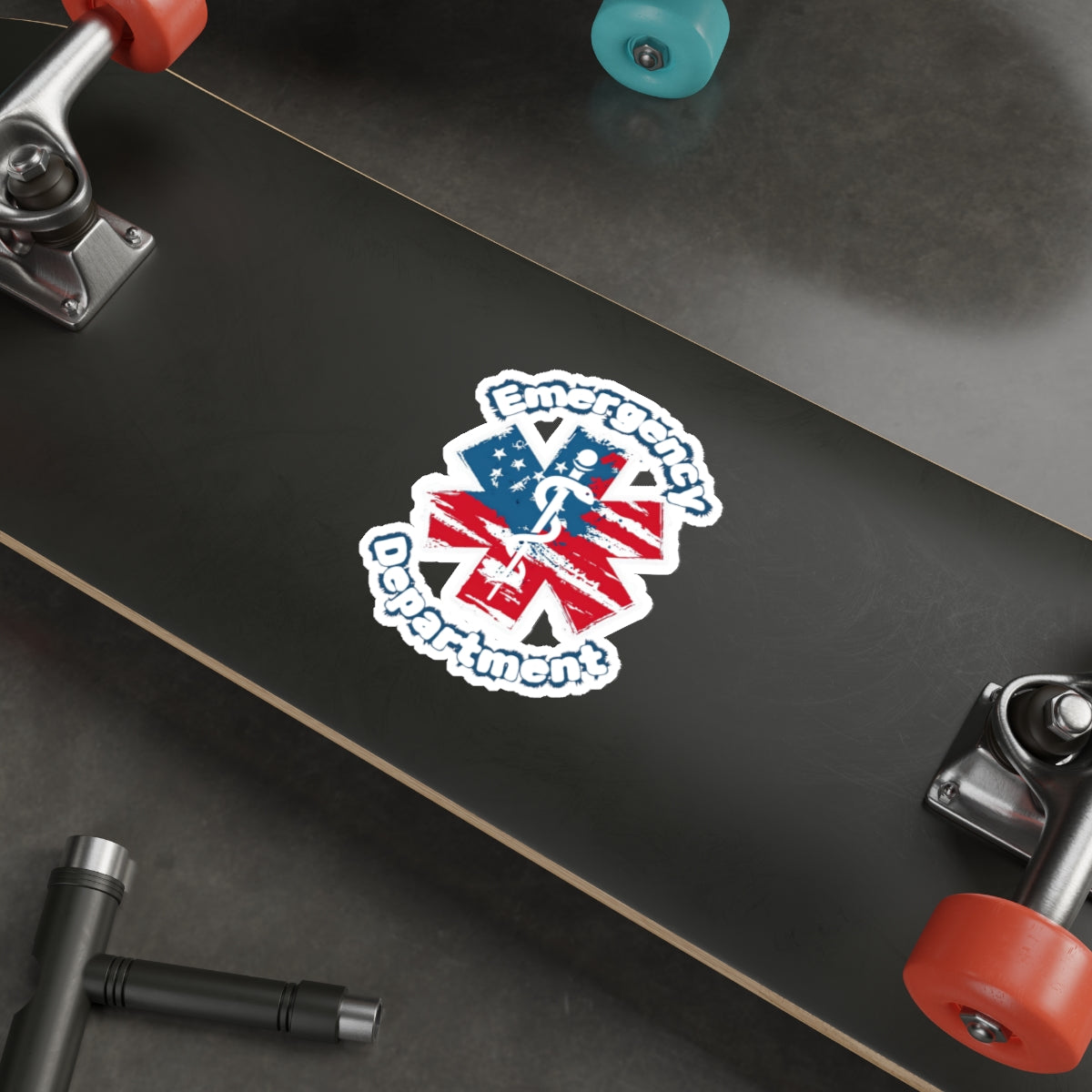 Patriotic Emergency Department Die-Cut Stickers