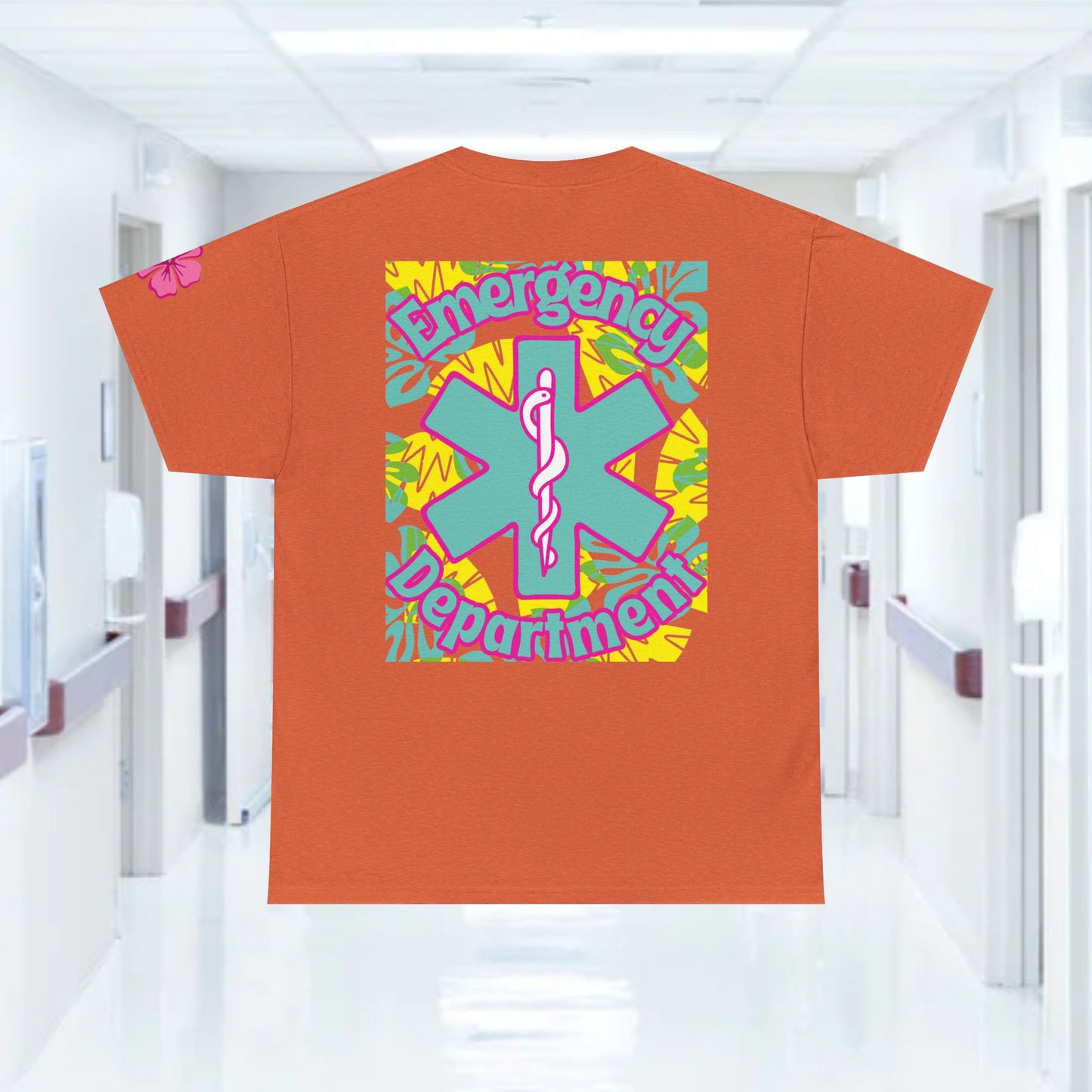Summertime in the ER Hawaiian themed ED t shirt gift for nurses week floral ER shirt tropical themed er healthcare worker t shirt