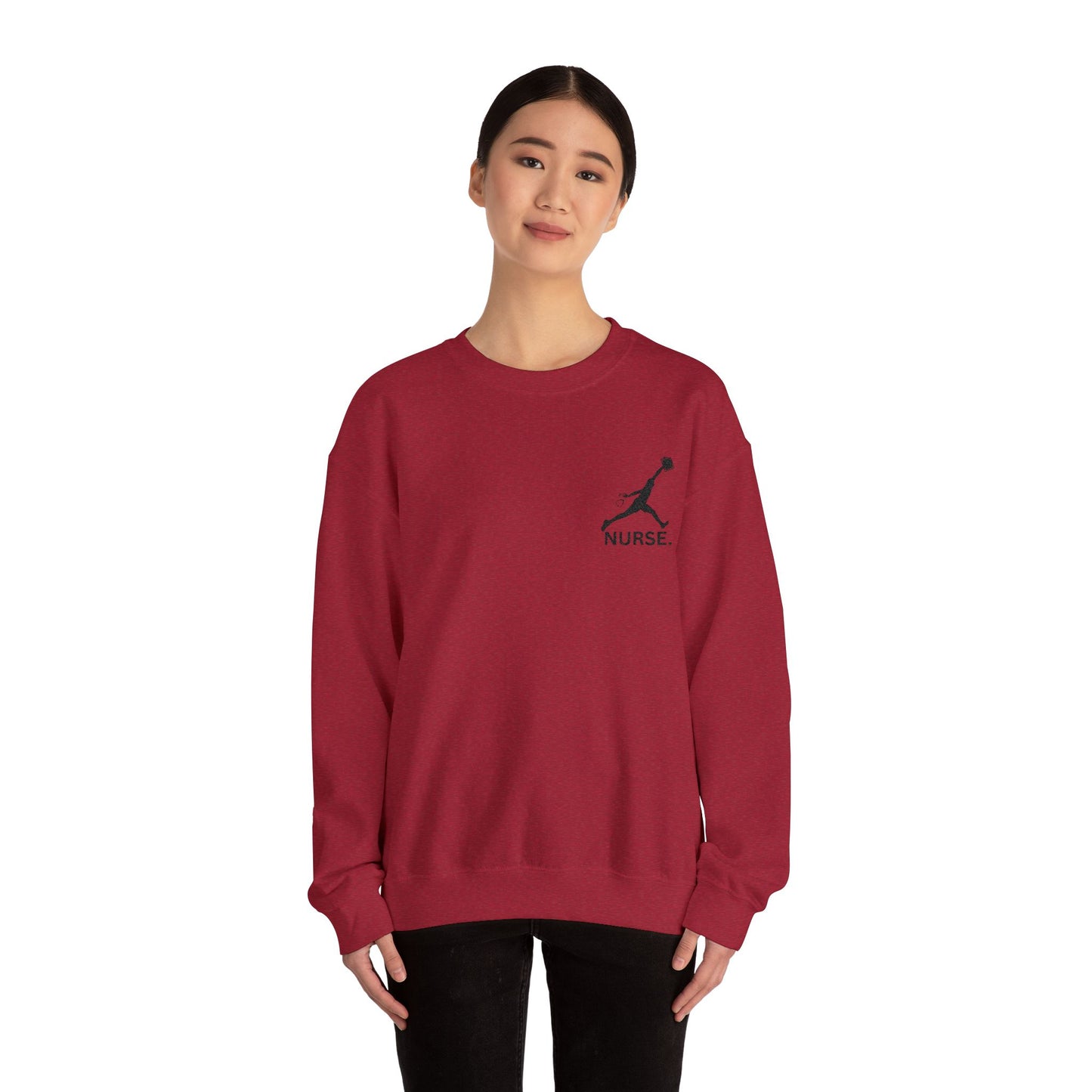 Jumpman nurse week gift embroidered Unisex Heavy Blend™ Crewneck Sweatshirt