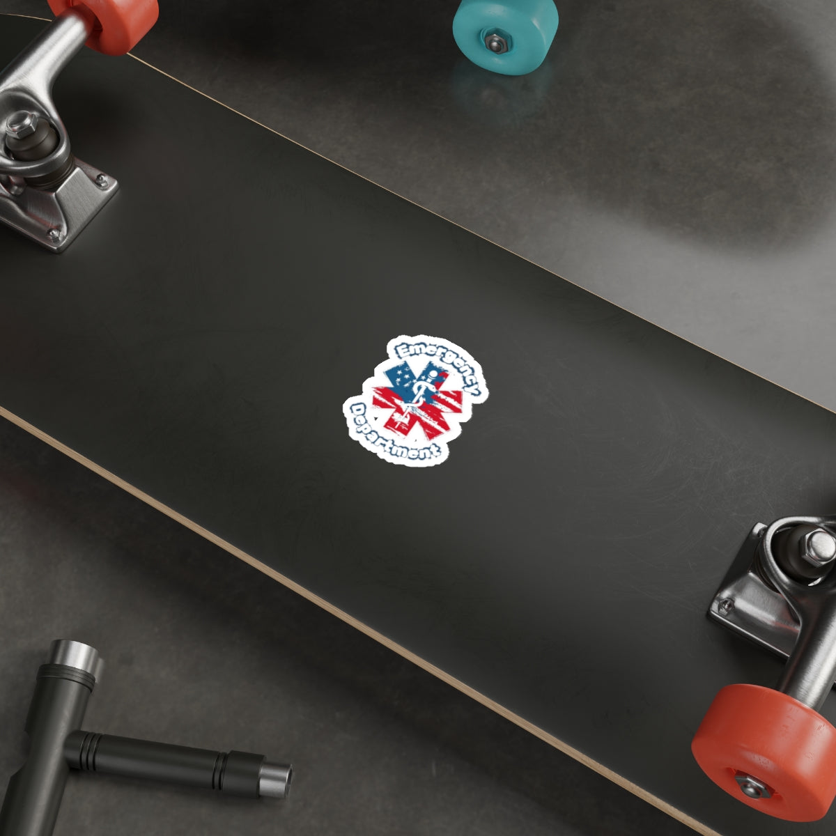 Patriotic Emergency Department Die-Cut Stickers