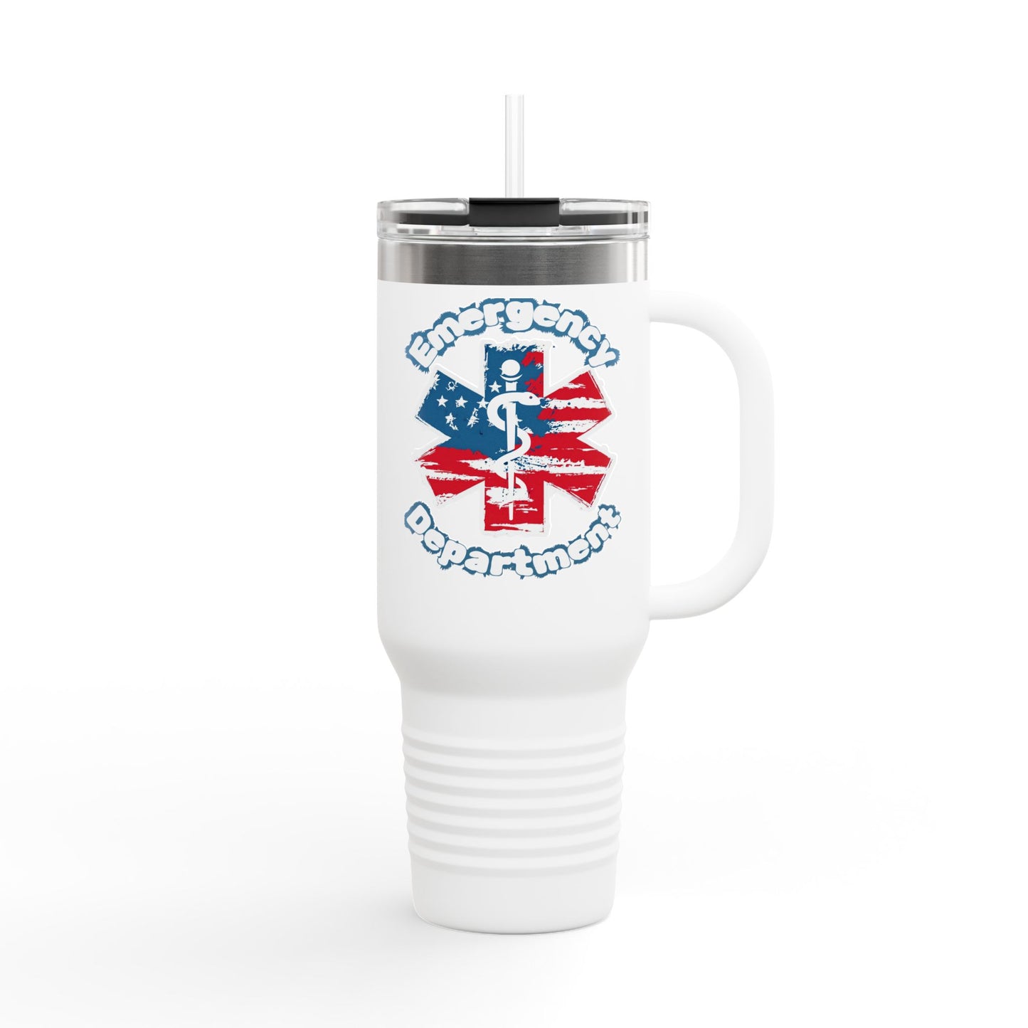 Patriotic Emergency Department Star of Life Insulated Travel Mug, 40oz gift