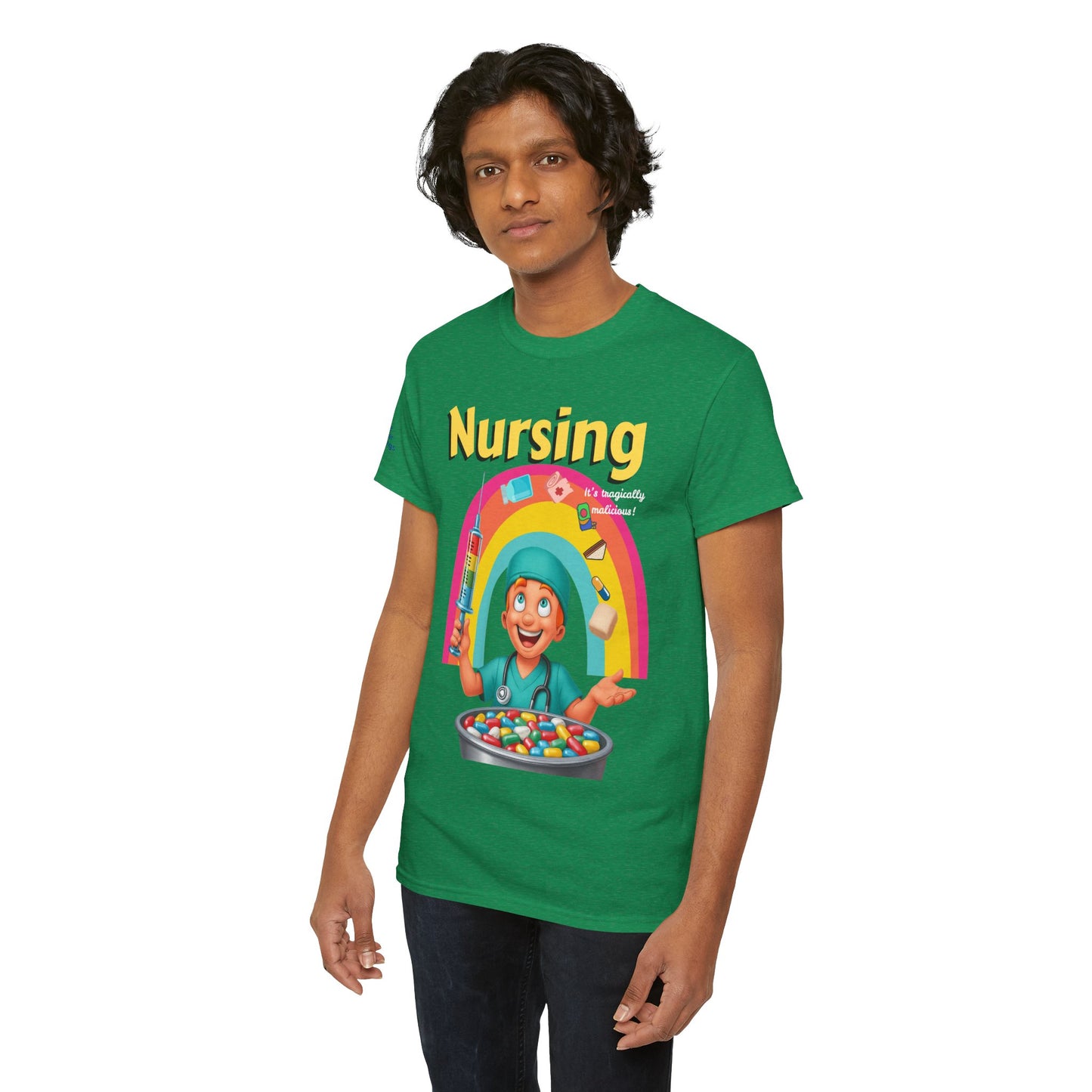Nursing, it’s tragically malicious breakfast cereal tee Unisex Heavy Cotton Tee