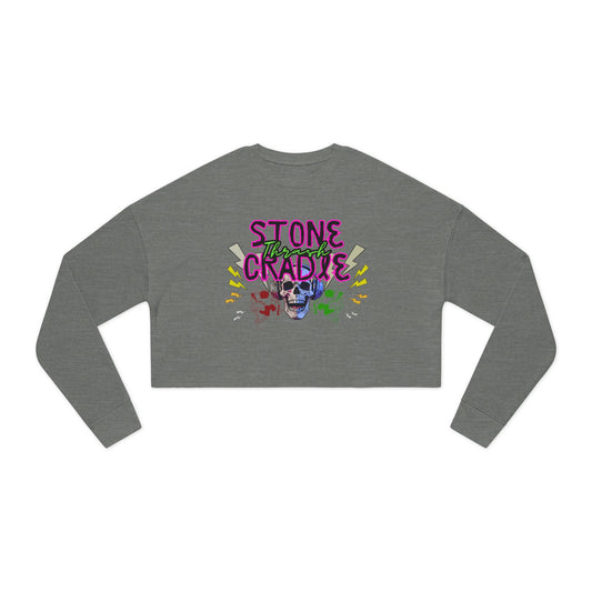 Women's Cropped Sweatshir stone cradle thrasher