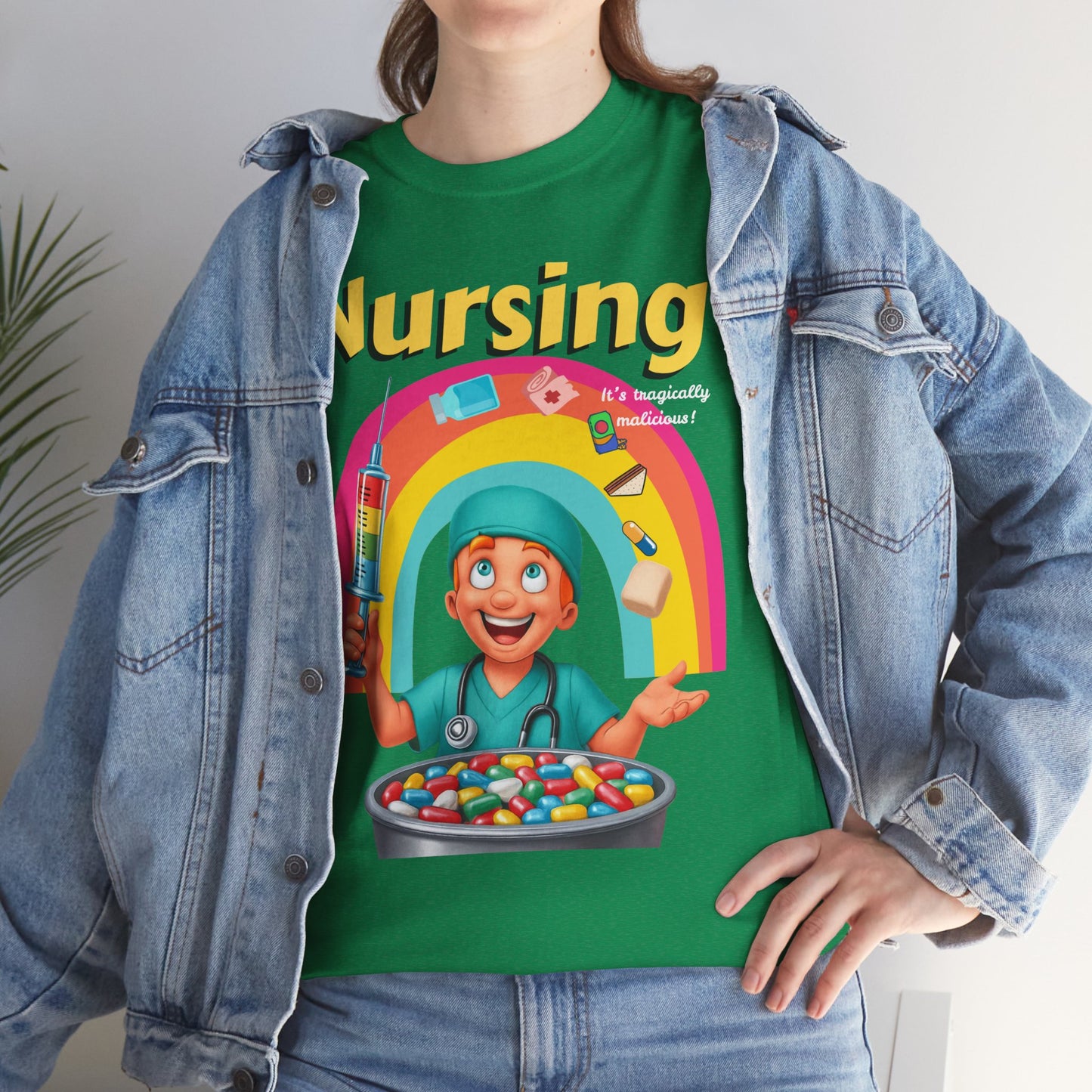 Nursing, it’s tragically malicious breakfast cereal tee Unisex Heavy Cotton Tee