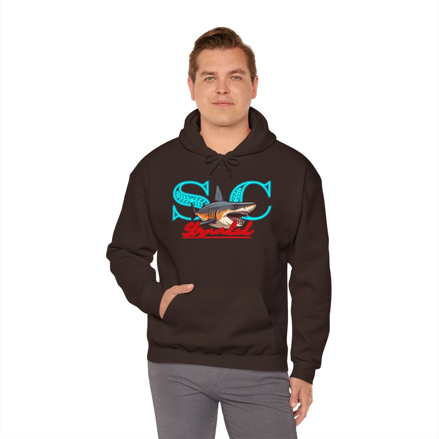 Hooded sweat shirt (stone cradle) stranded line