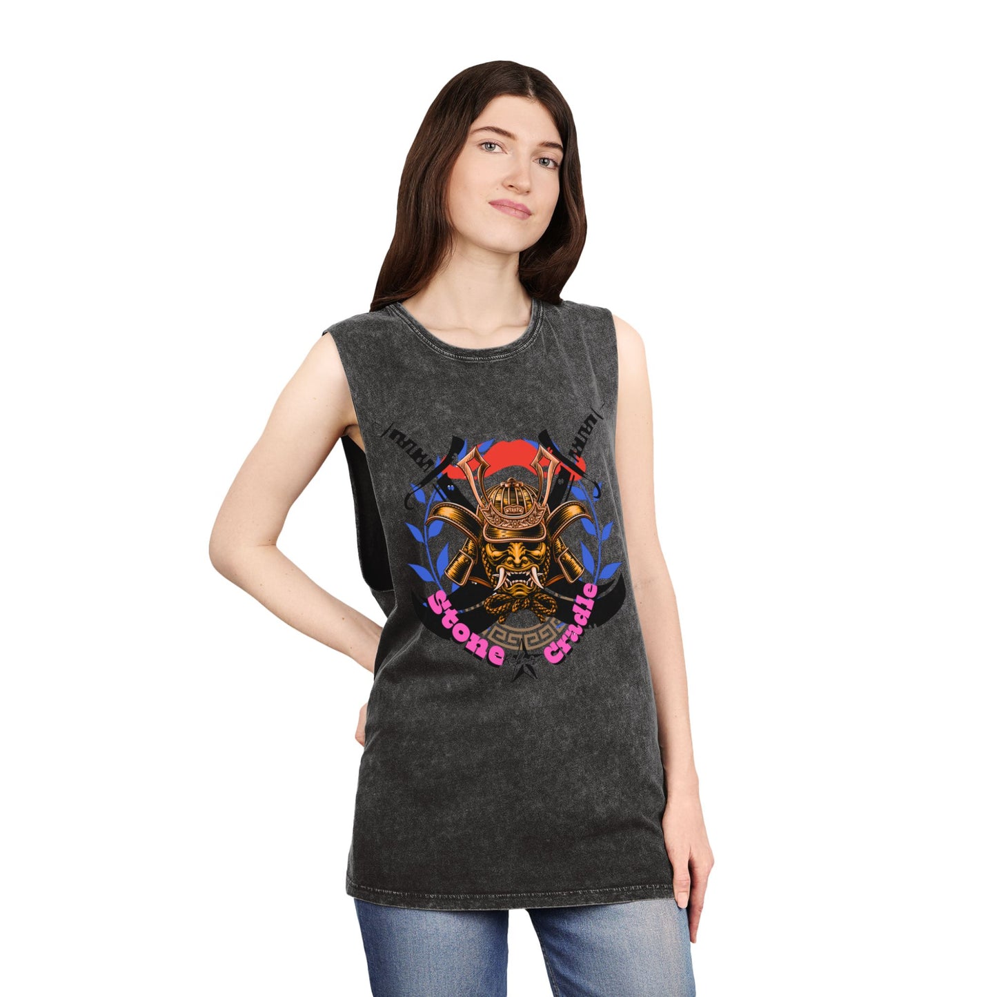 Unisex Stonewash Tank Top Stone cradle (riding)