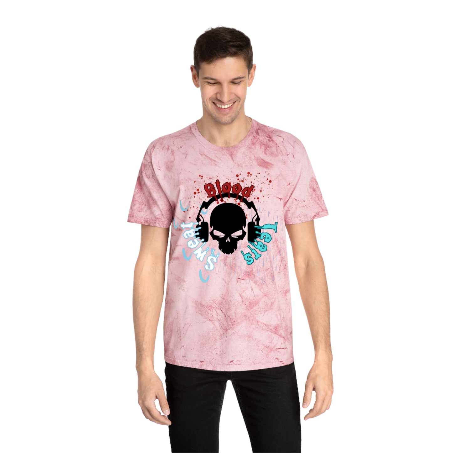 Blood sweat and tears skull Unisex Color Blast T-Shirt