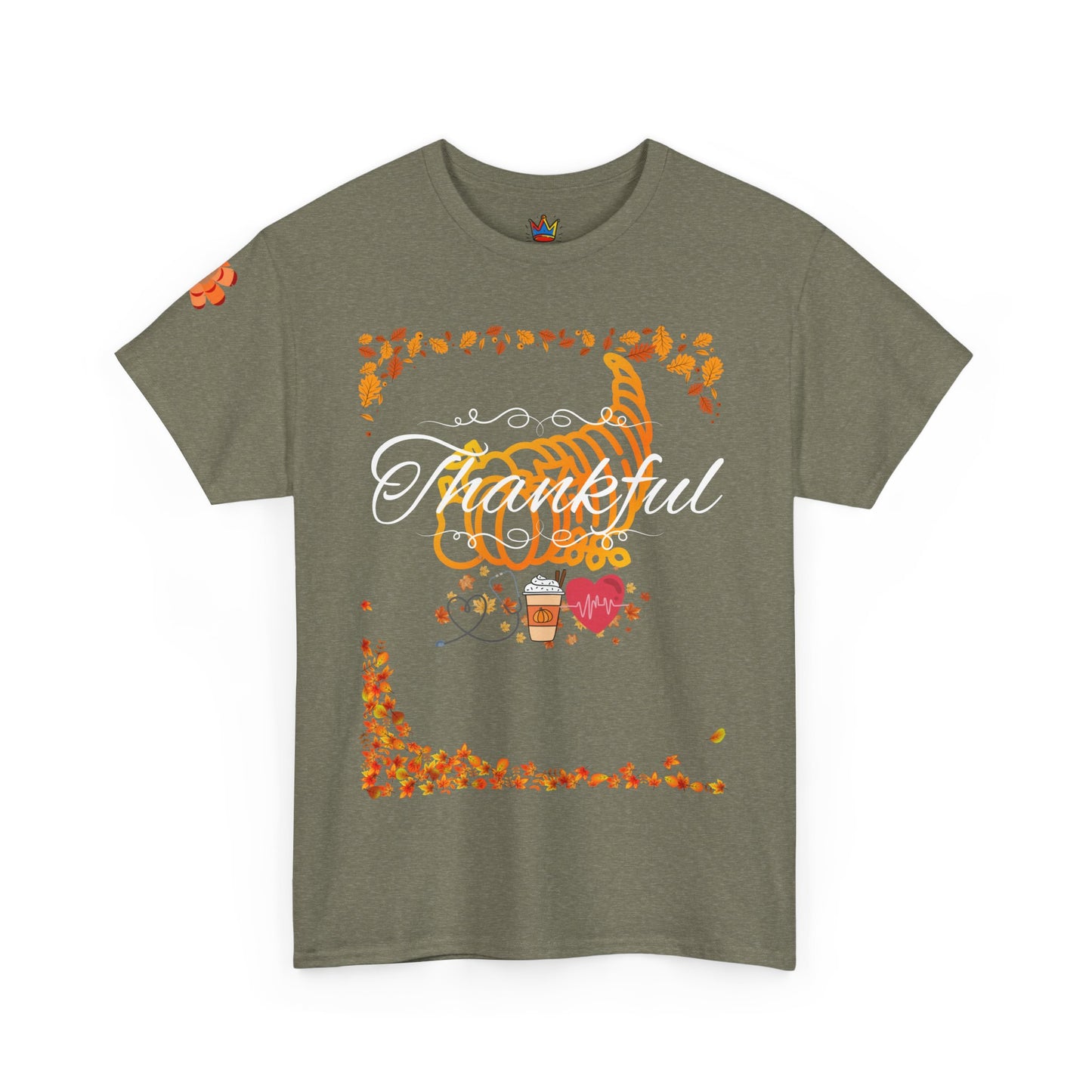 Thankful, Thanksgiving Emergency Department Unisex Heavy Cotton Tee