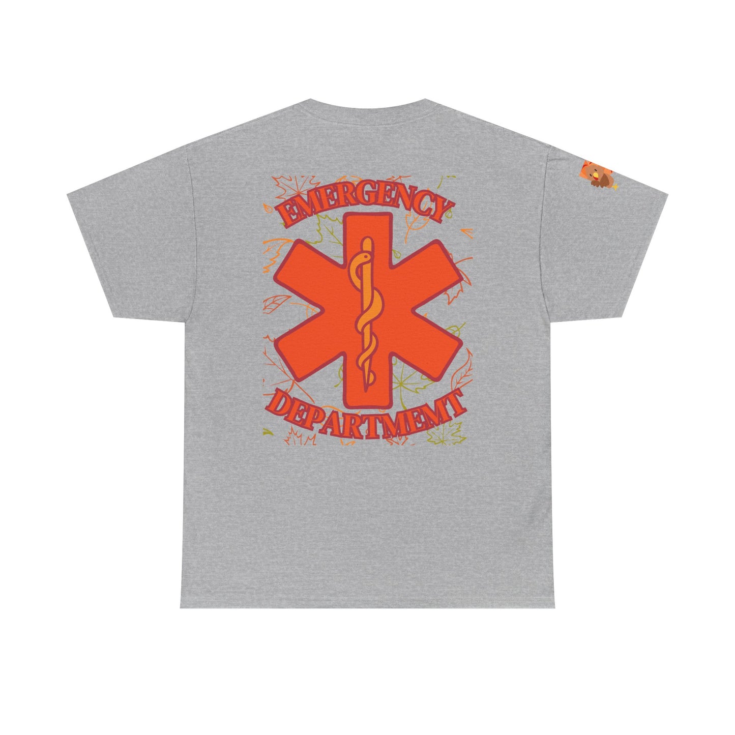 Thankful, Thanksgiving Emergency Department Unisex Heavy Cotton Tee