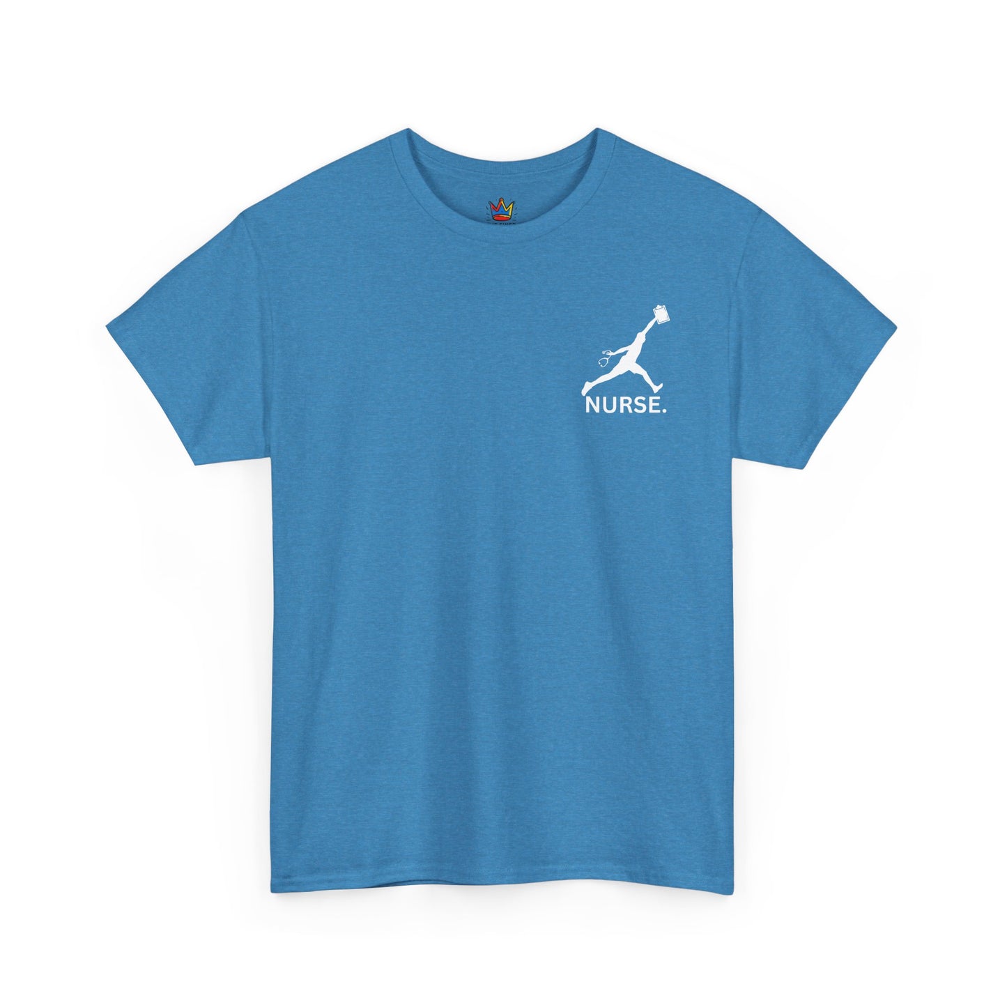 Jumpman Nurse T-Shirt Bold Multicolor Athletic Nurse Shirt, Unisex Heavy Cotton Tee, Nursing Graduation Gift, RN Nursing Staff Shirt