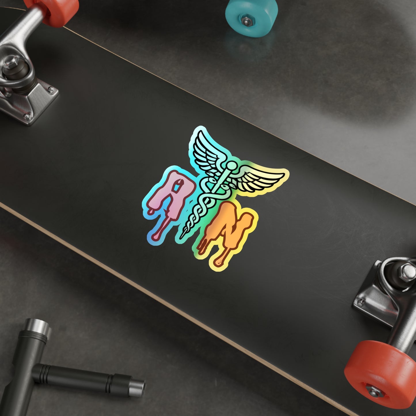 Spooky dripping RN Holographic Die-cut Stickers