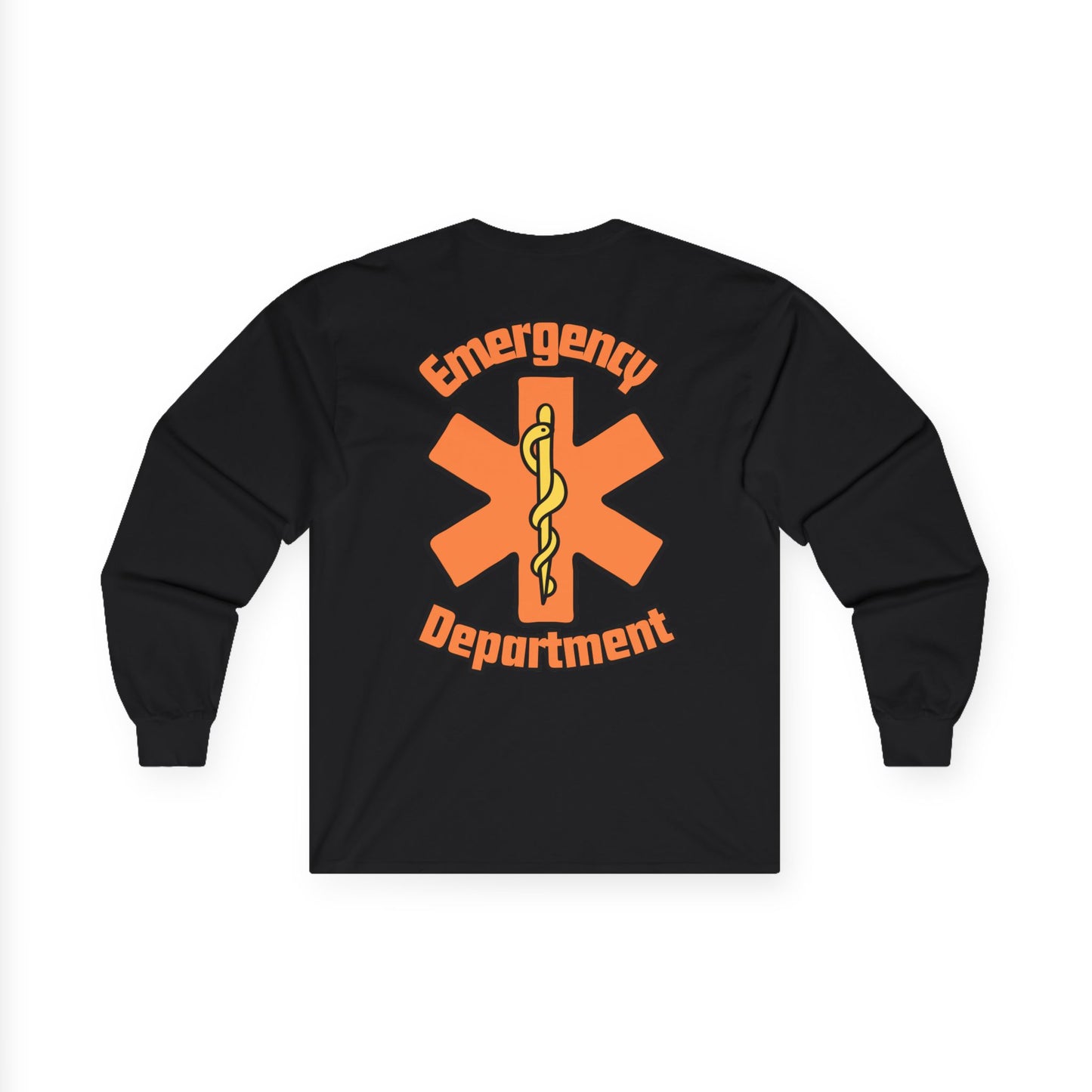 Spooky Jack O Lantern Emergency Department Halloween Unisex Ultra Cotton Long Sleeve Tee