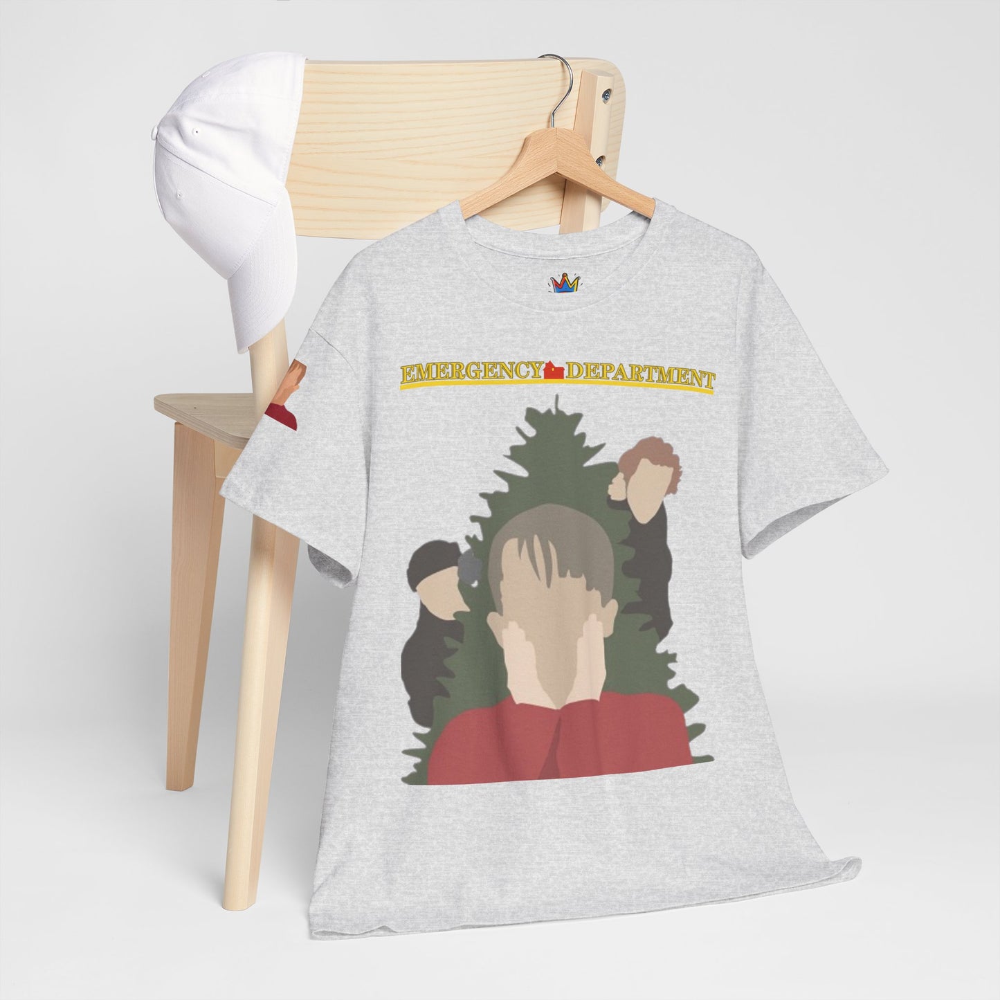 Home Alone in the ED Christmas themed Unisex Heavy Cotton Tee