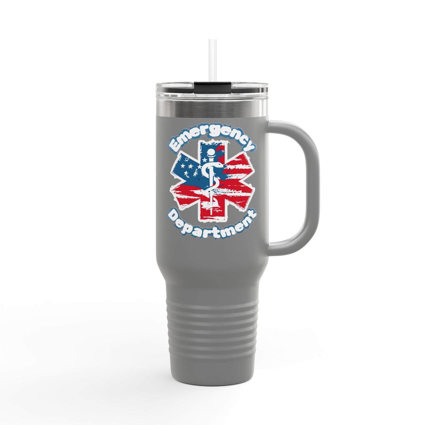 Patriotic Emergency Department Star of Life Insulated Travel Mug, 40oz gift