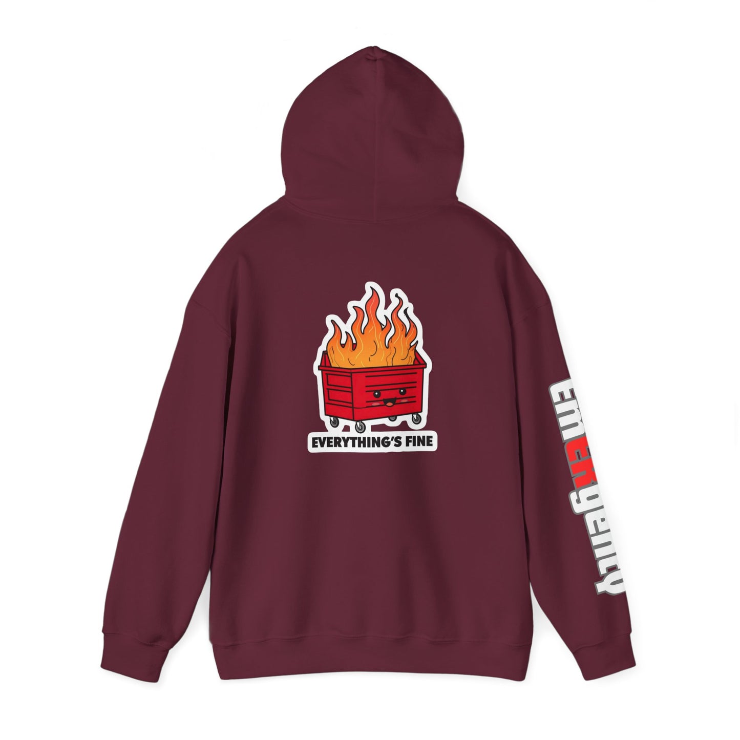 Emergency Department hoodie dumpster fire humor