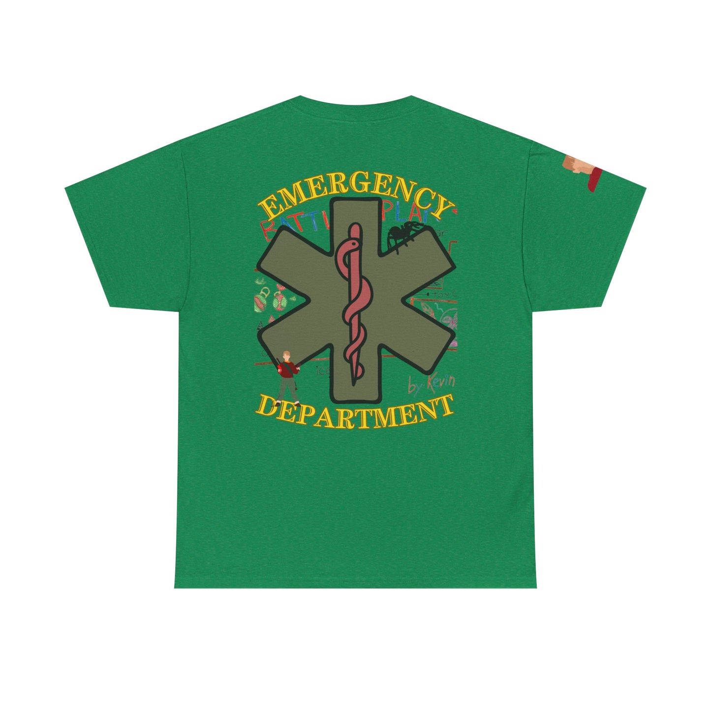 Home Alone in the ED Christmas themed Unisex Heavy Cotton Tee