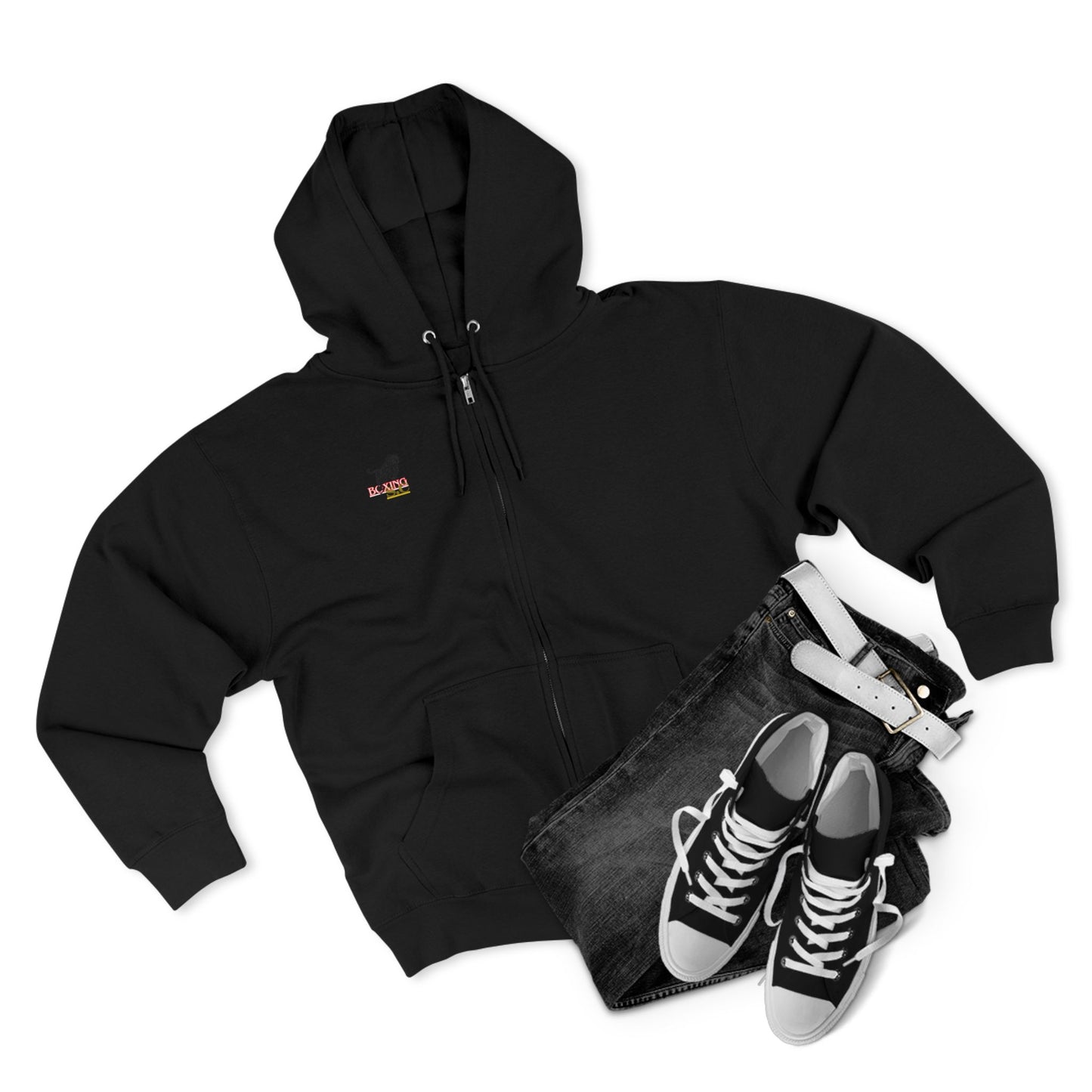 Zipper hoodie, (STONE CRADLE) boxing