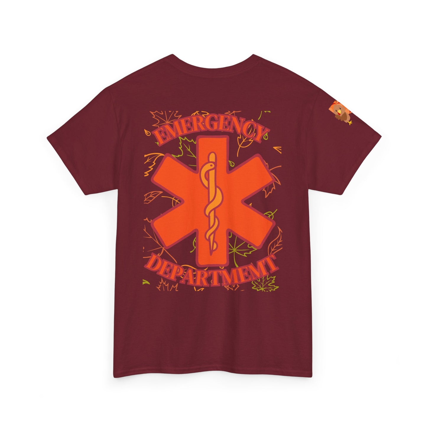 Thankful, Thanksgiving Emergency Department Unisex Heavy Cotton Tee