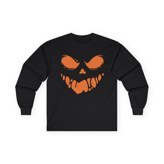 Spooky Jack O Lantern Emergency Department Halloween Unisex Ultra Cotton Long Sleeve Tee