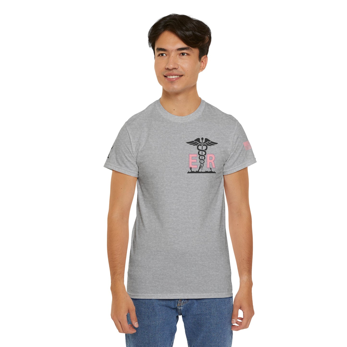 ER Halloween strawberry moon Night of the Living Dead t shirt Unisex Heavy Cotton Tee