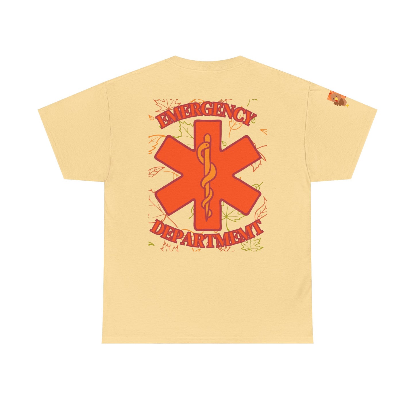Thankful, Thanksgiving Emergency Department Unisex Heavy Cotton Tee