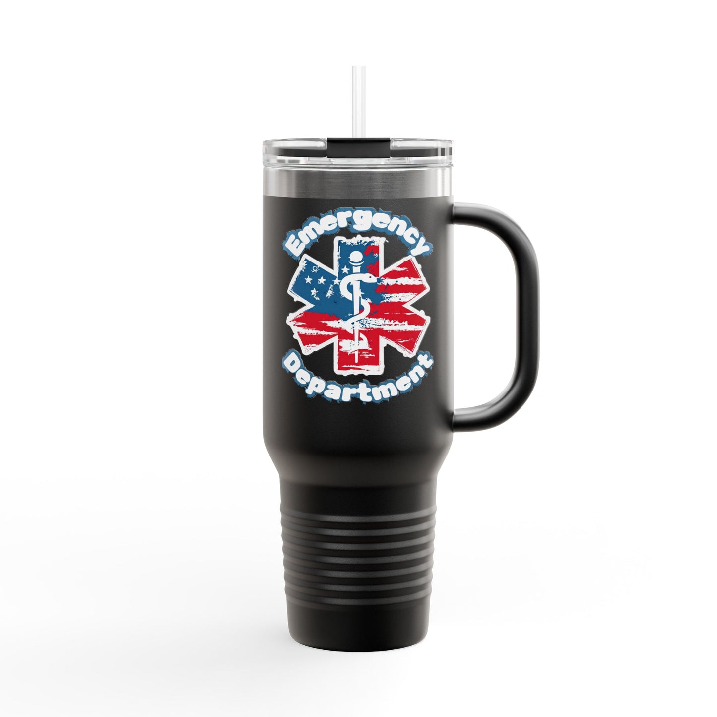 Patriotic Emergency Department Star of Life Insulated Travel Mug, 40oz gift