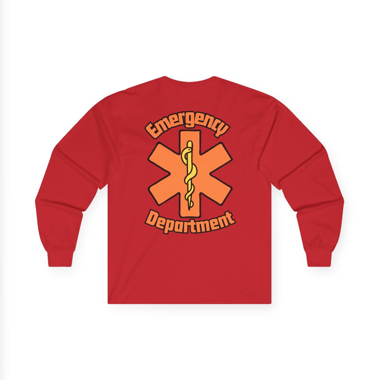 Spooky Jack O Lantern Emergency Department Halloween Unisex Ultra Cotton Long Sleeve Tee