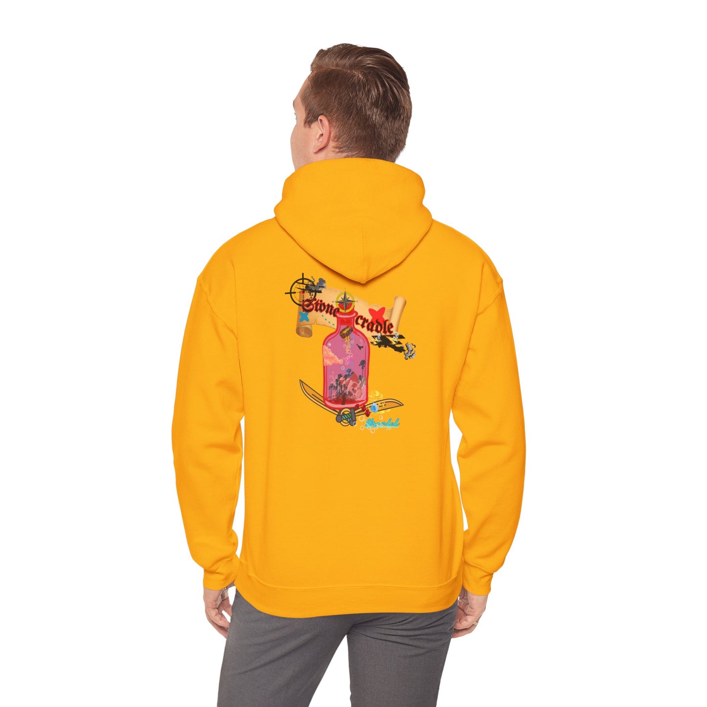 Hooded sweat shirt (stone cradle) stranded line