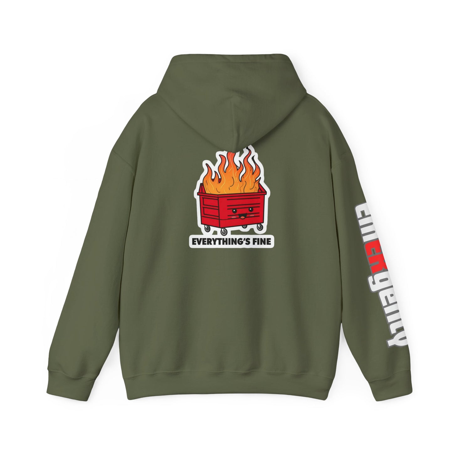 Emergency Department hoodie dumpster fire humor