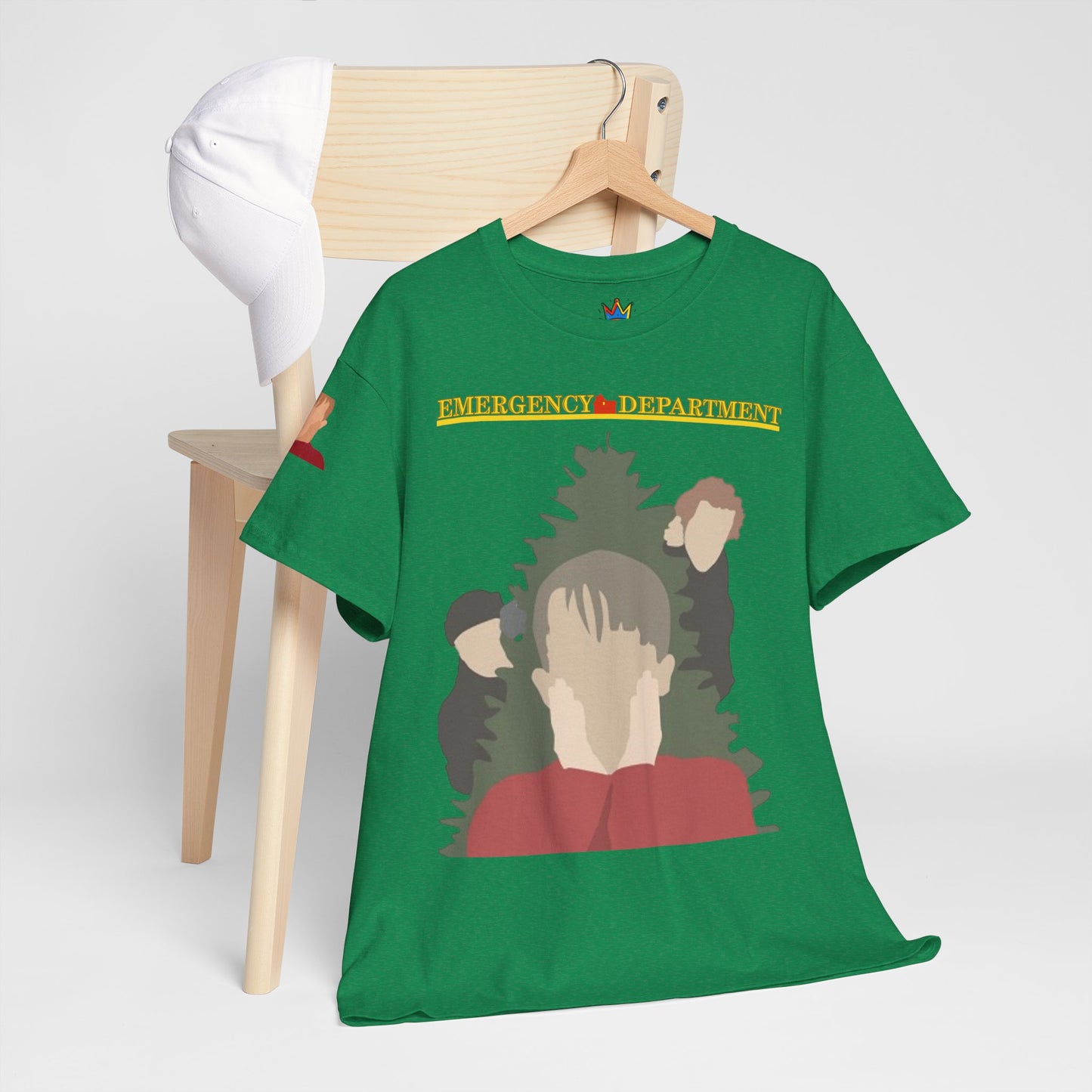 Home Alone in the ED Christmas themed Unisex Heavy Cotton Tee