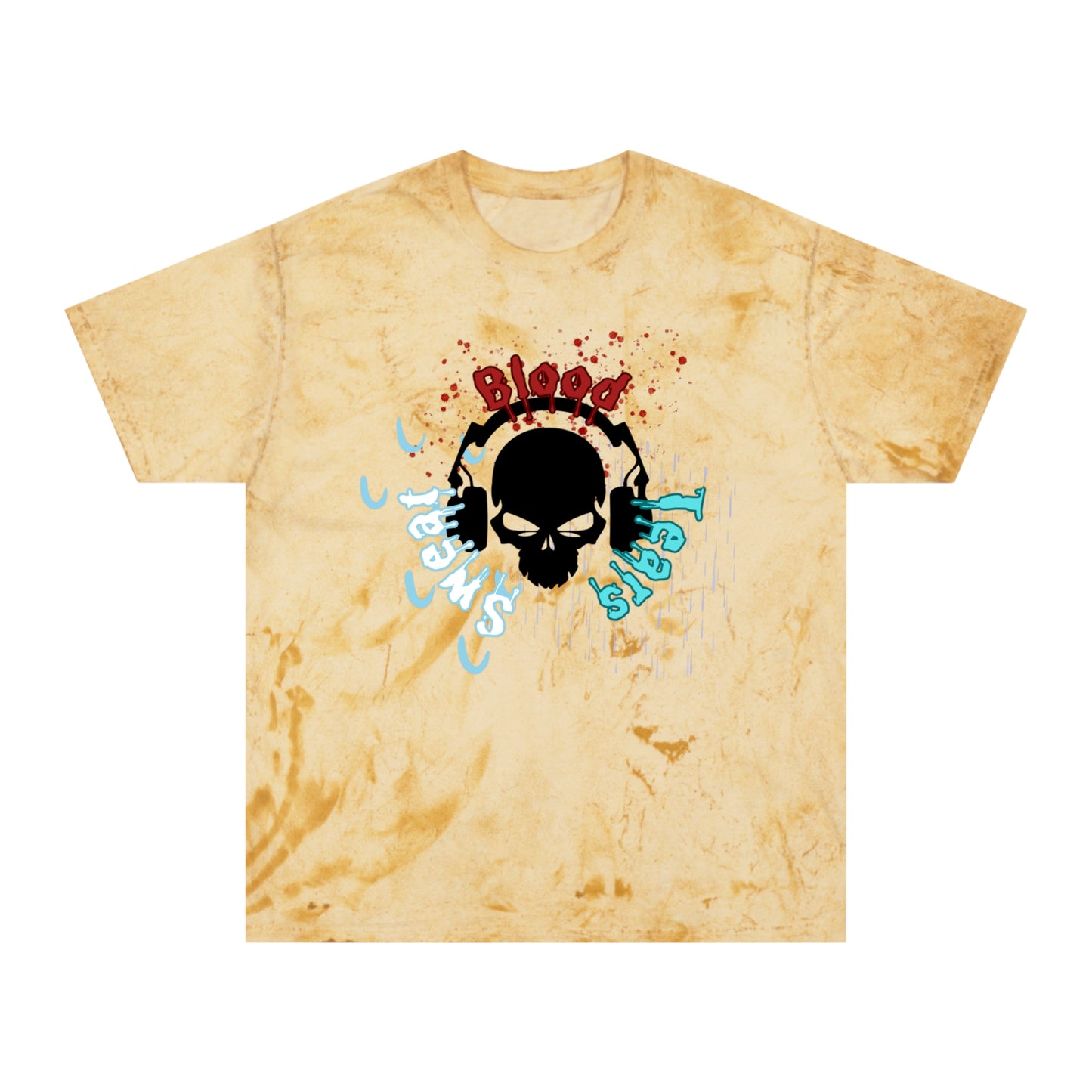 Blood sweat and tears skull Unisex Color Blast T-Shirt