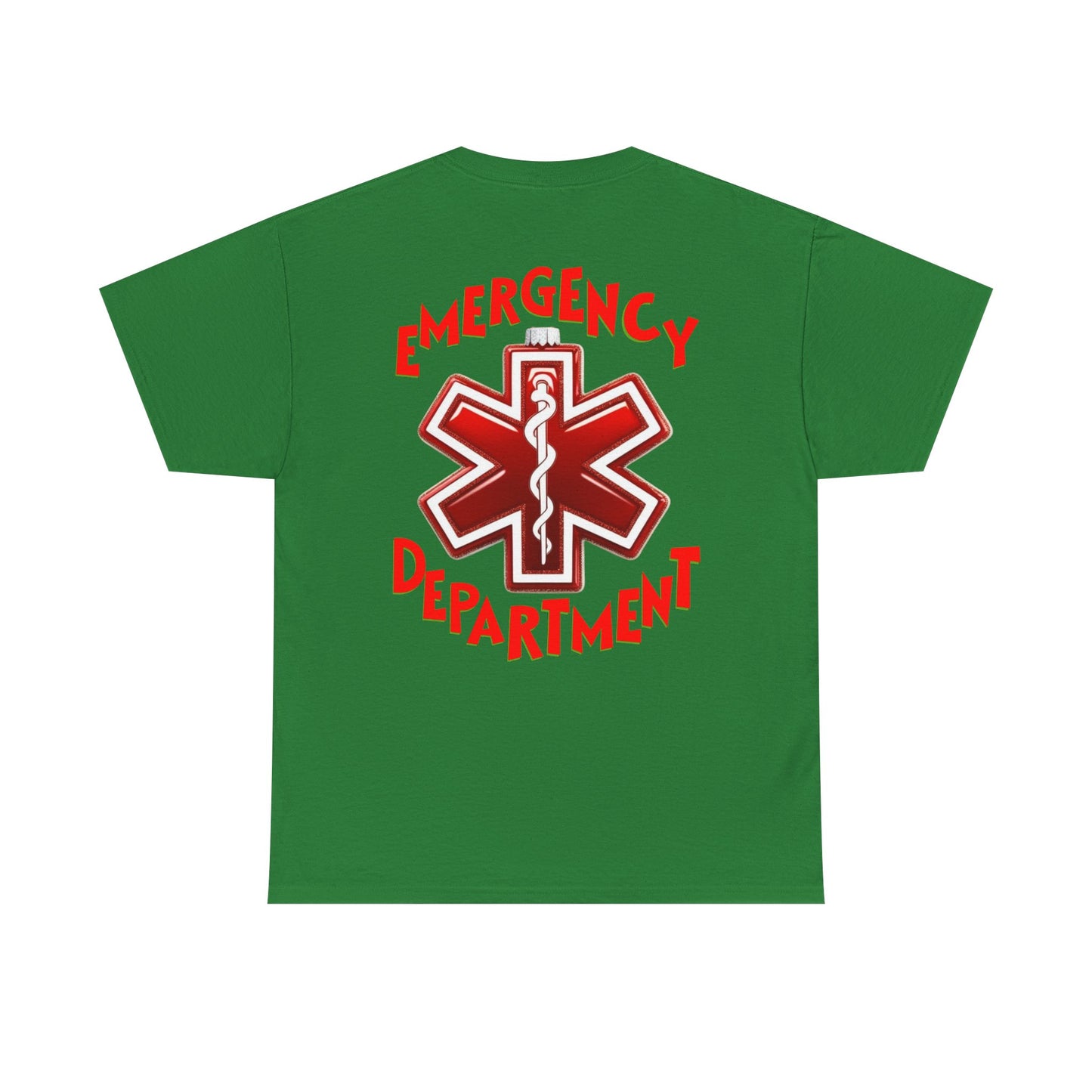 Grinch Holiday EMS Tee, Christmas Emergency Department Shirt, Unisex Heavy Cotton T-Shirt, Nurse Gift, Medical EMT Paramedic Apparel