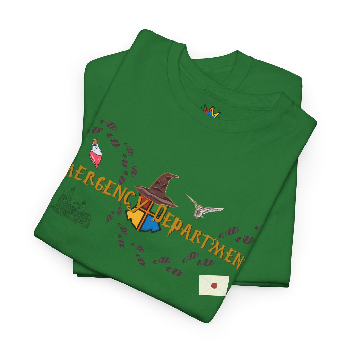 Wizarding world of the Emergency Department potter lover multi house color ED staff tee shirt Unisex Heavy Cotton Tee