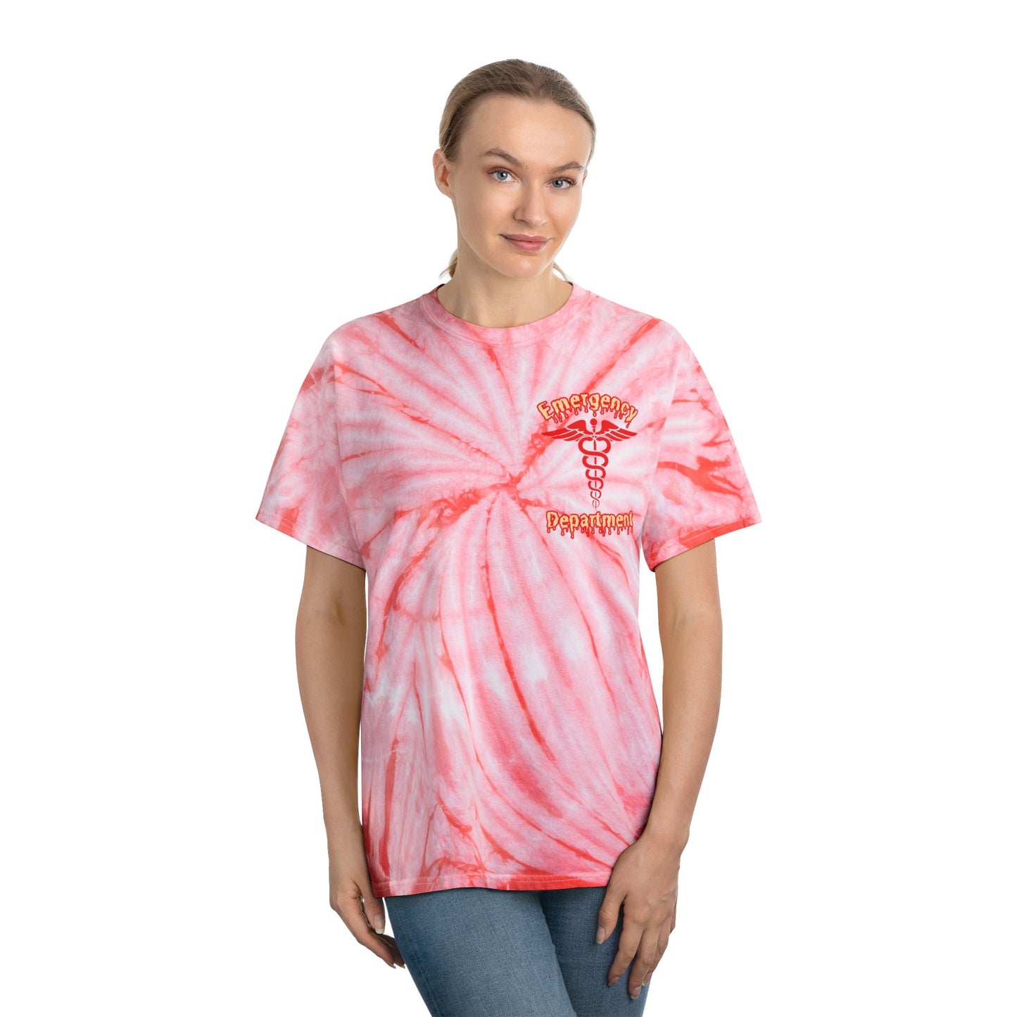 Summer in the ER ice cream social beat the heat melting ice cream strawberry cheesecake swirl Tie-Dye Tee, Cyclone