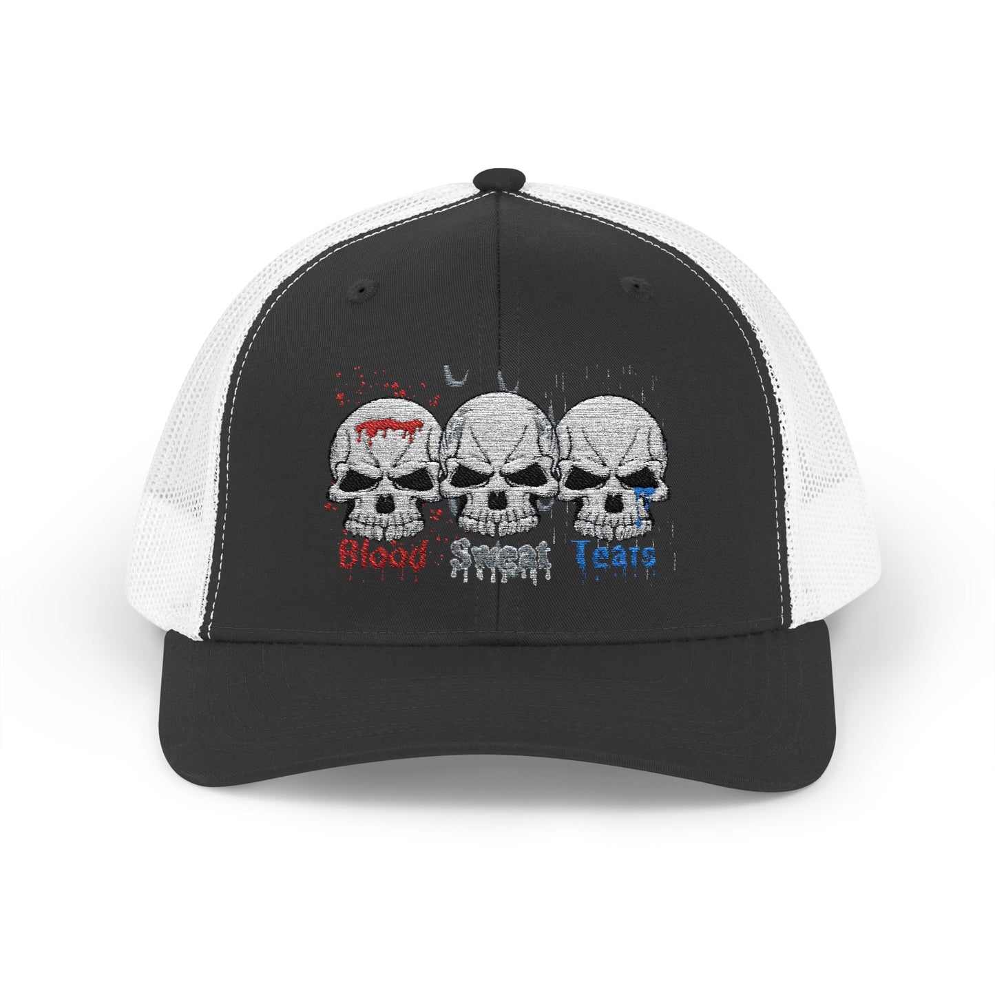 Blood sweat and tears skull Snapback Trucker Cap