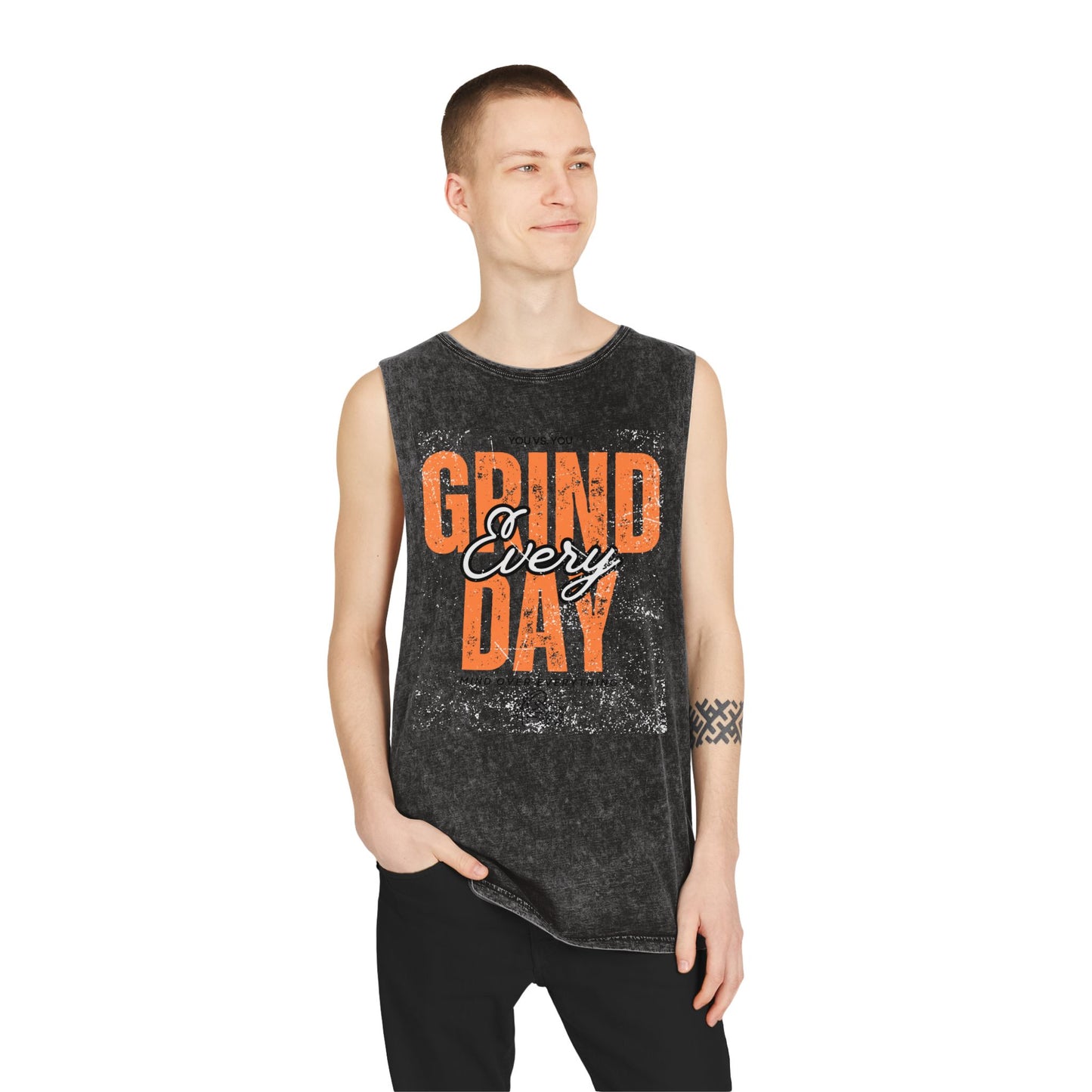 Grind everyday workout Unisex Stonewash Tank Top
