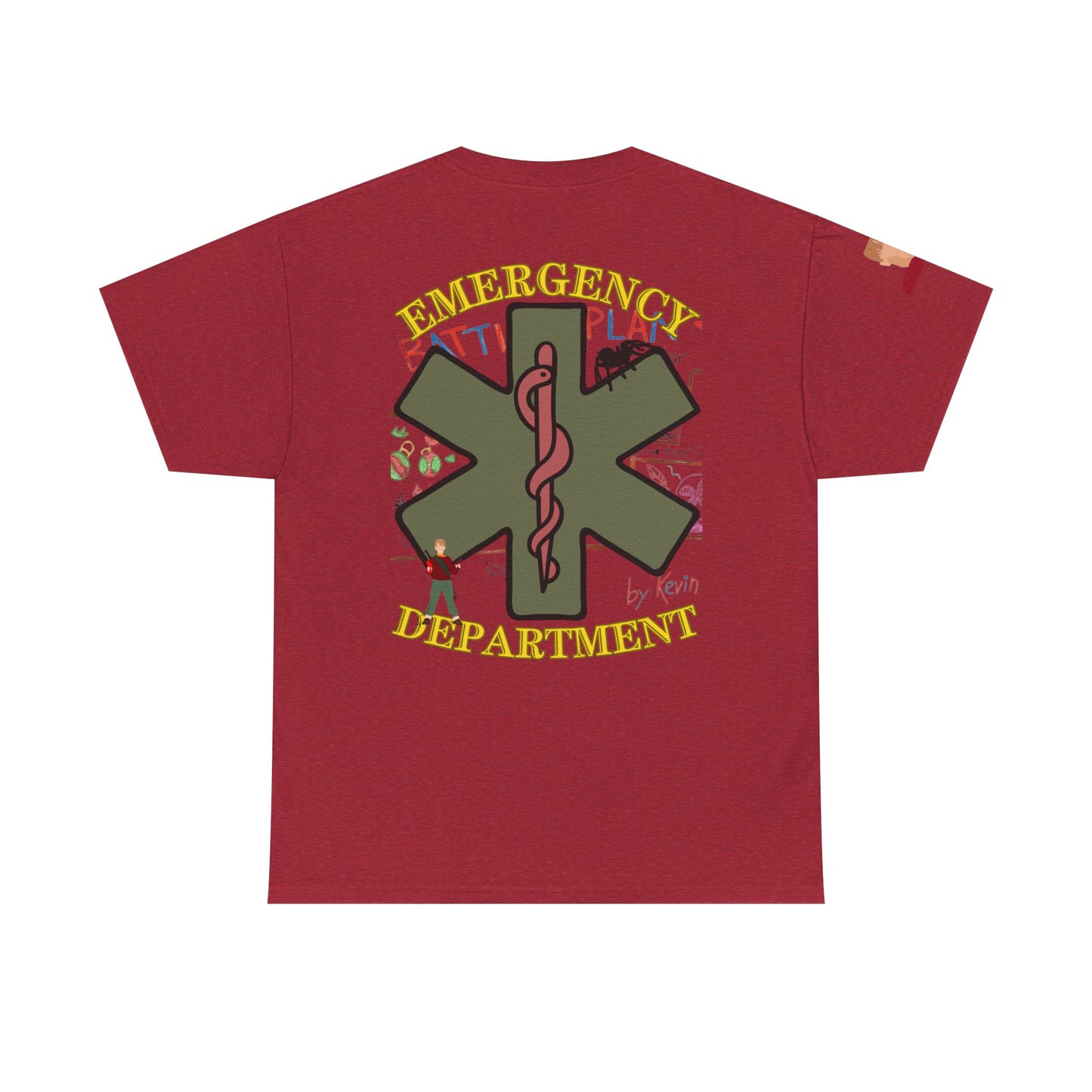 Home Alone in the ED Christmas themed Unisex Heavy Cotton Tee