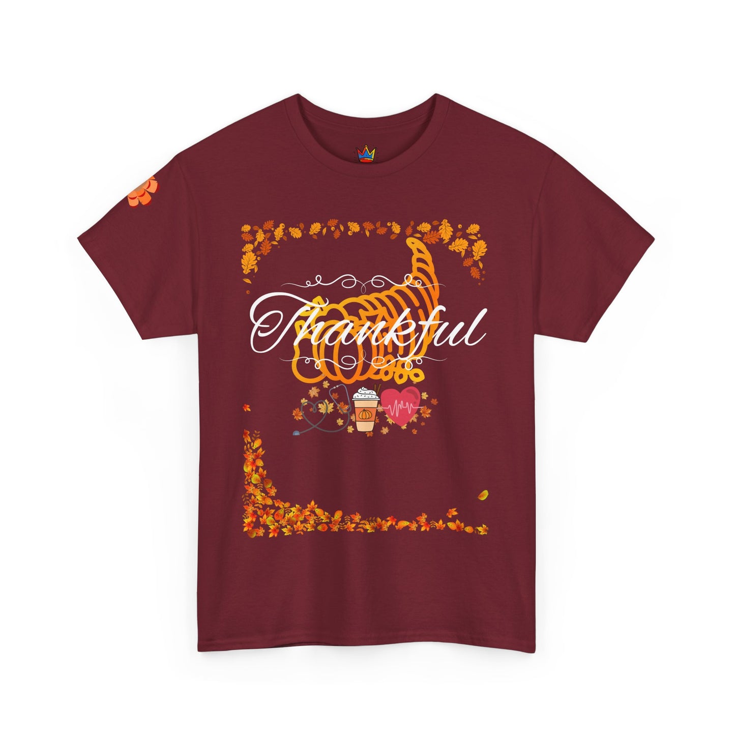 Thankful, Thanksgiving Emergency Department Unisex Heavy Cotton Tee