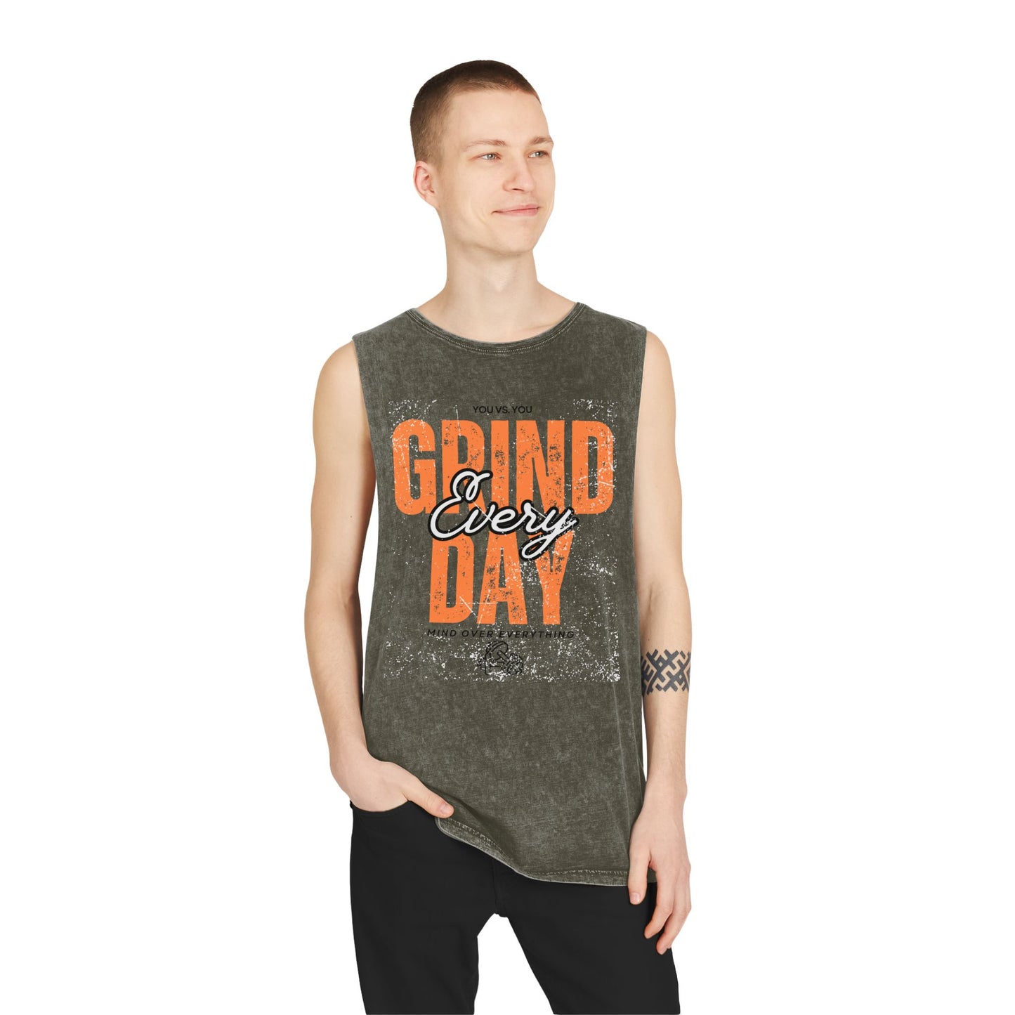 Grind everyday workout Unisex Stonewash Tank Top