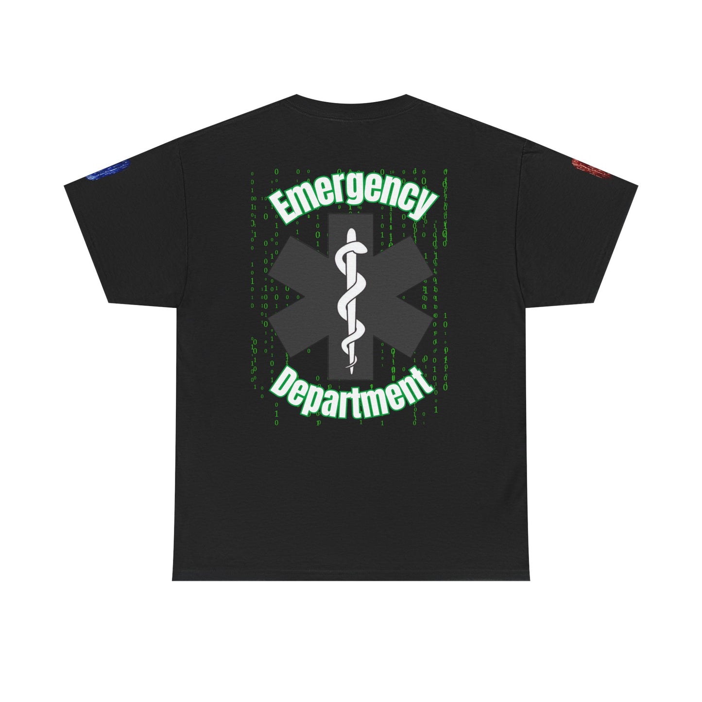 Emergency department Matrix Code T shirt gift for healthcare worker emergency department glitch star of life t-shirt