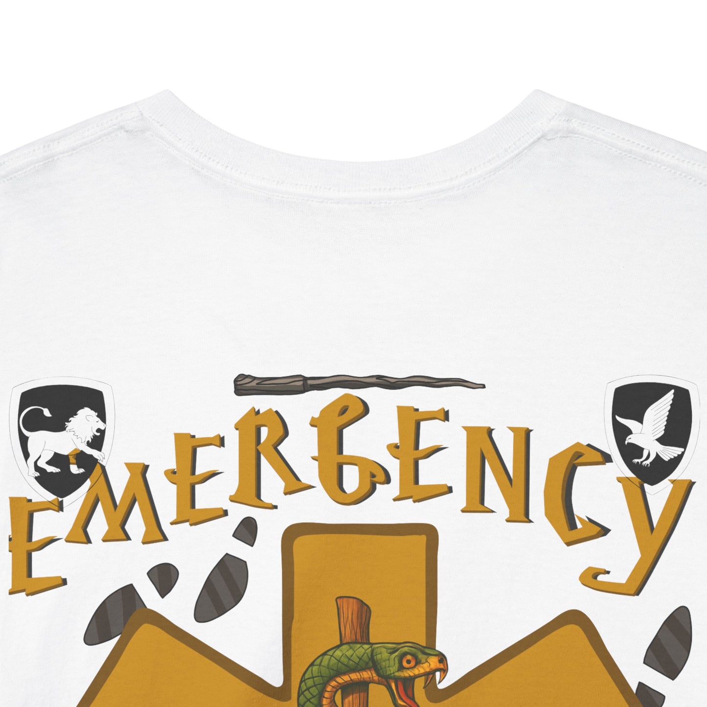 Wizarding world of the Emergency Department potter lover multi house color ED staff tee shirt Unisex Heavy Cotton Tee