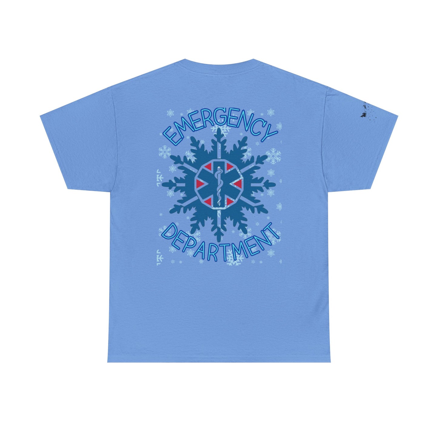 Emergency Room Christmas Unisex Tee - Santa Snowflakes Holiday Cheer Shirt, ER Nurse Doctor Gift, Xmas Medical Staff Apparel, Holiday Season