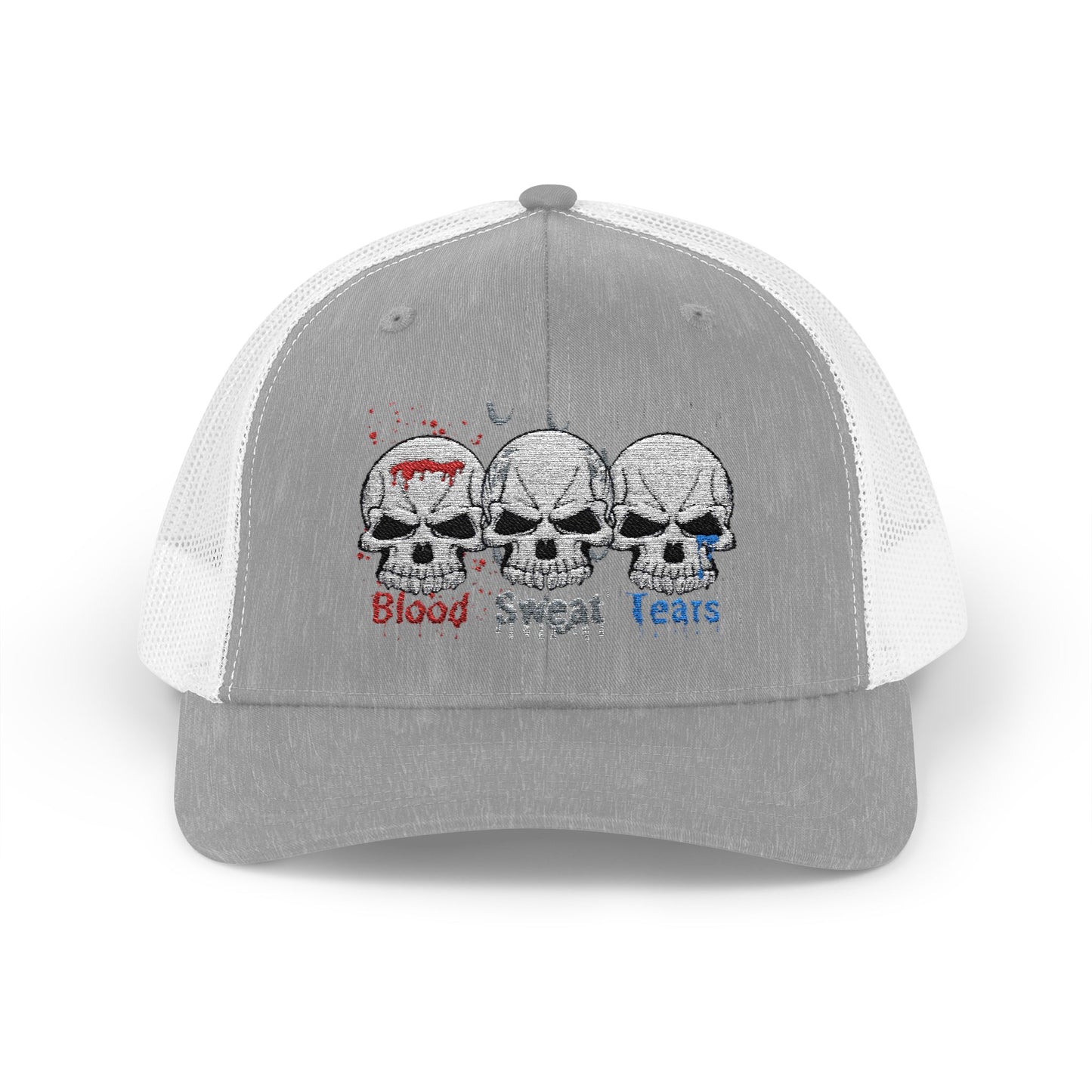Blood sweat and tears skull Snapback Trucker Cap