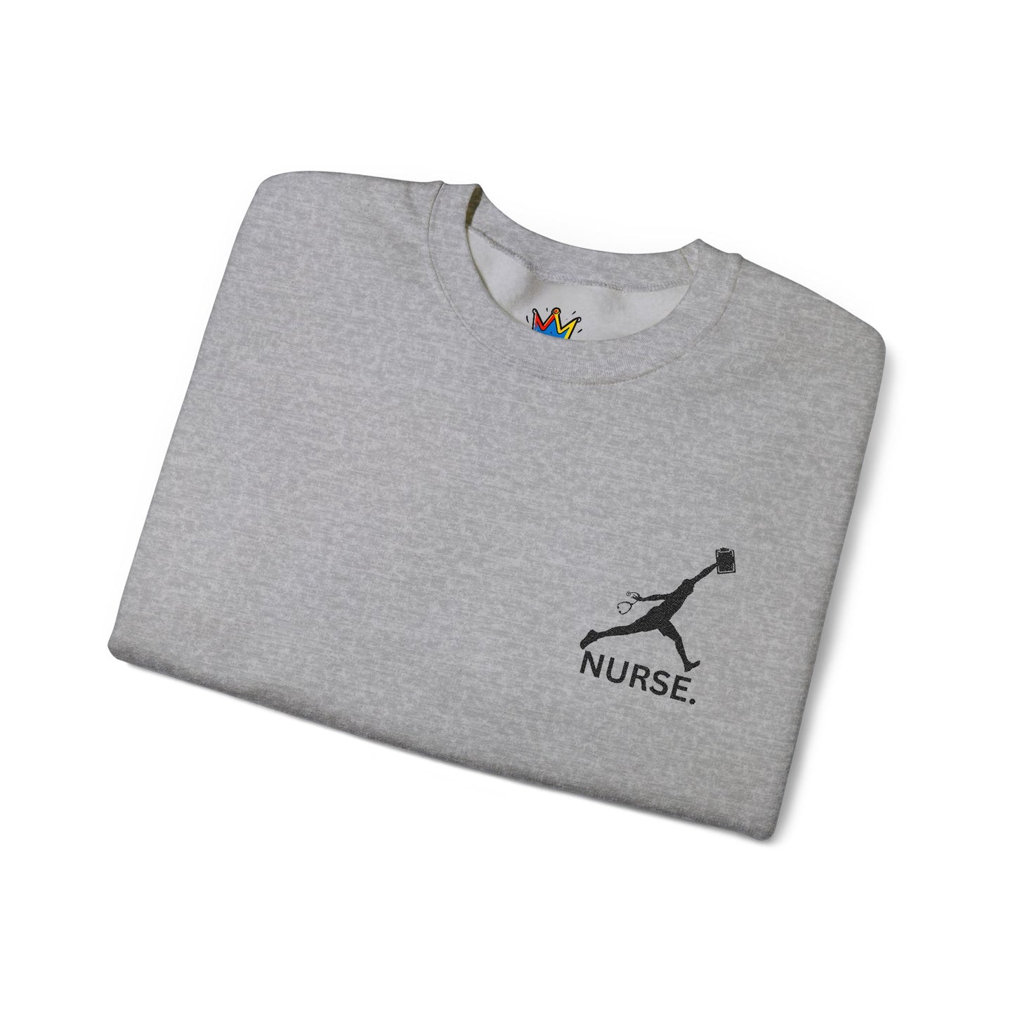 Jumpman nurse week gift embroidered Unisex Heavy Blend™ Crewneck Sweatshirt