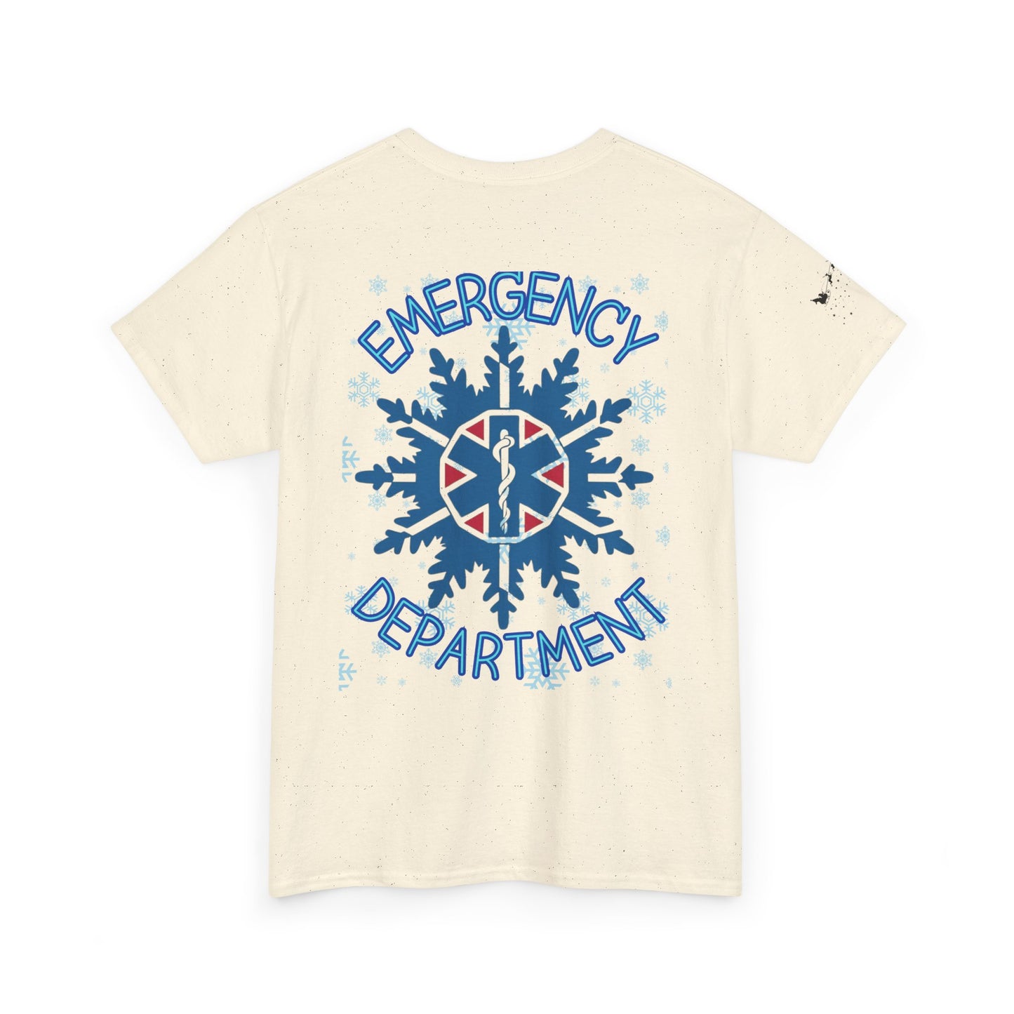 Emergency Room Christmas Unisex Tee - Santa Snowflakes Holiday Cheer Shirt, ER Nurse Doctor Gift, Xmas Medical Staff Apparel, Holiday Season