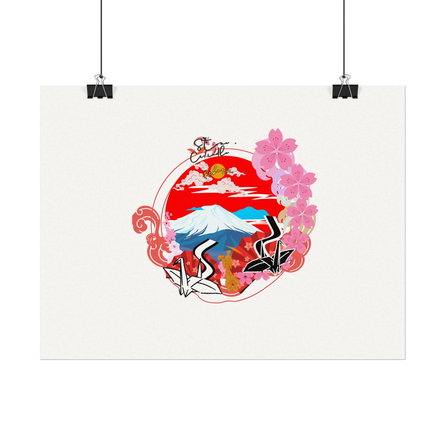 Textured Watercolor Matte Poster Stone Cradle (Lady of the Mountain)